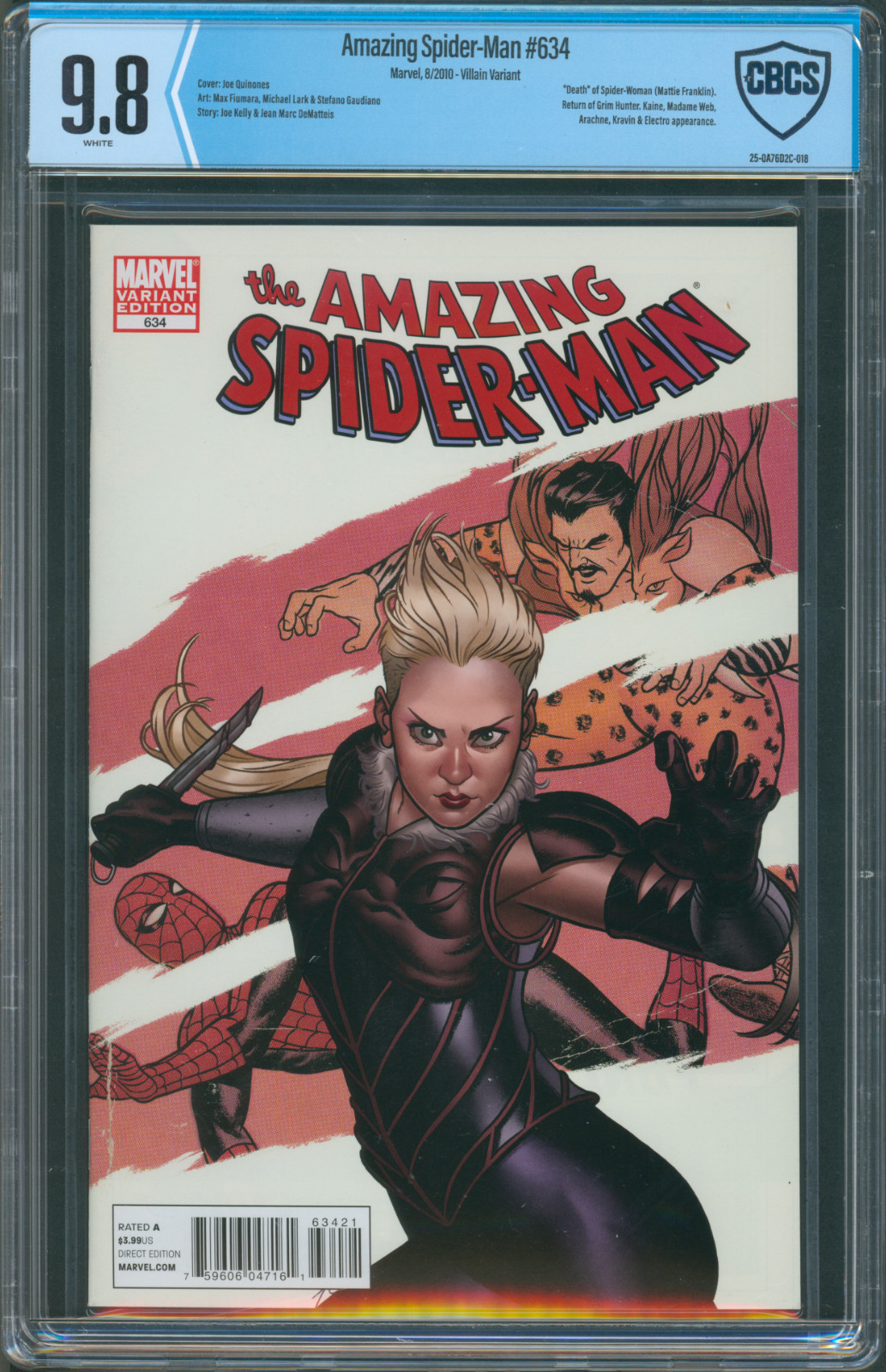 Amazing Spider-Man #634, CBCS 9.8, Villain Variant (2010) Amazing Spider-Man #634, CBCS 9.8, Villain Variant (2010)