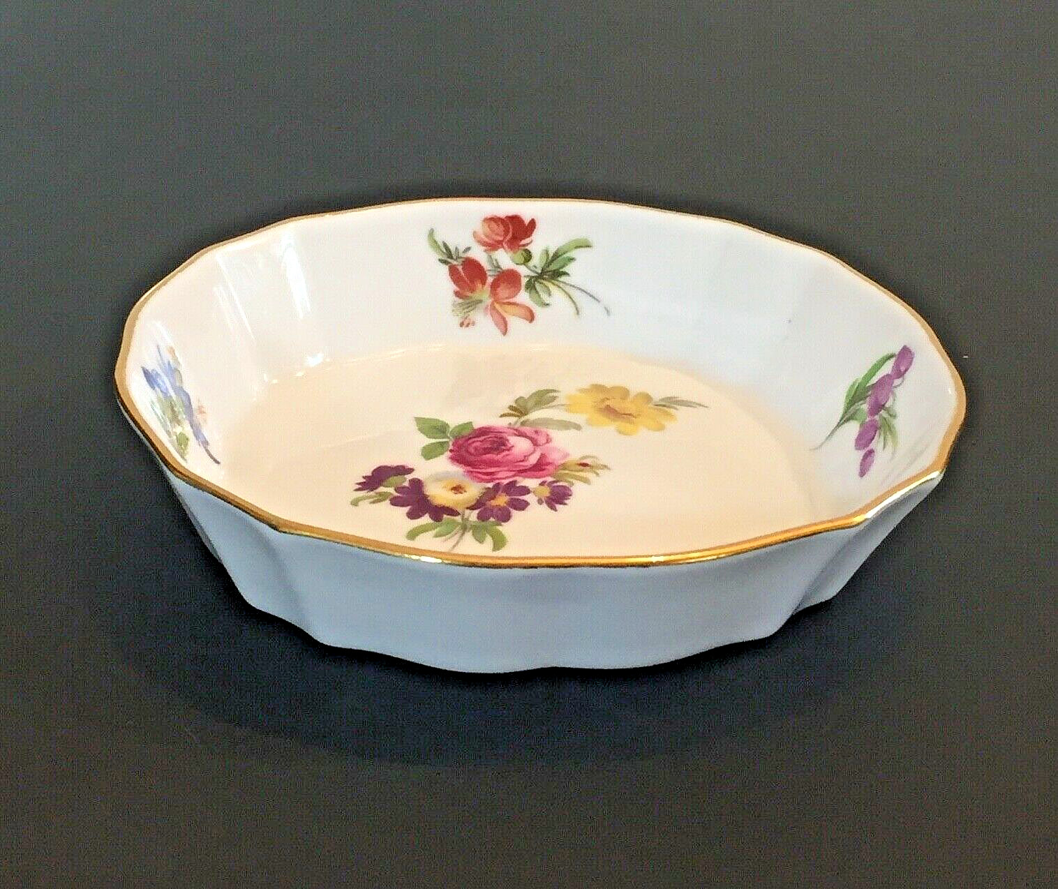 PRINCESS ROYALE Fine Bone China Floral Trinket Vanity Ring Dish 4 1/8\