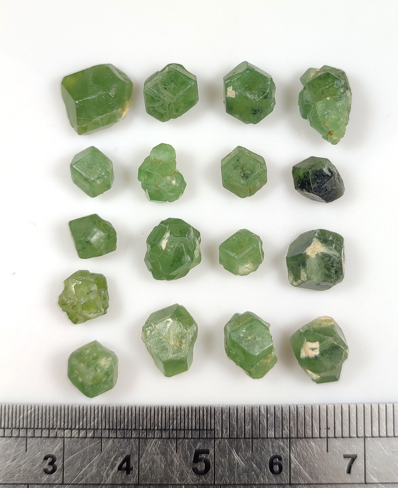 11-gm Rare Demantoid Green Garnet Crystals Lot from Balochistan Pakistan.