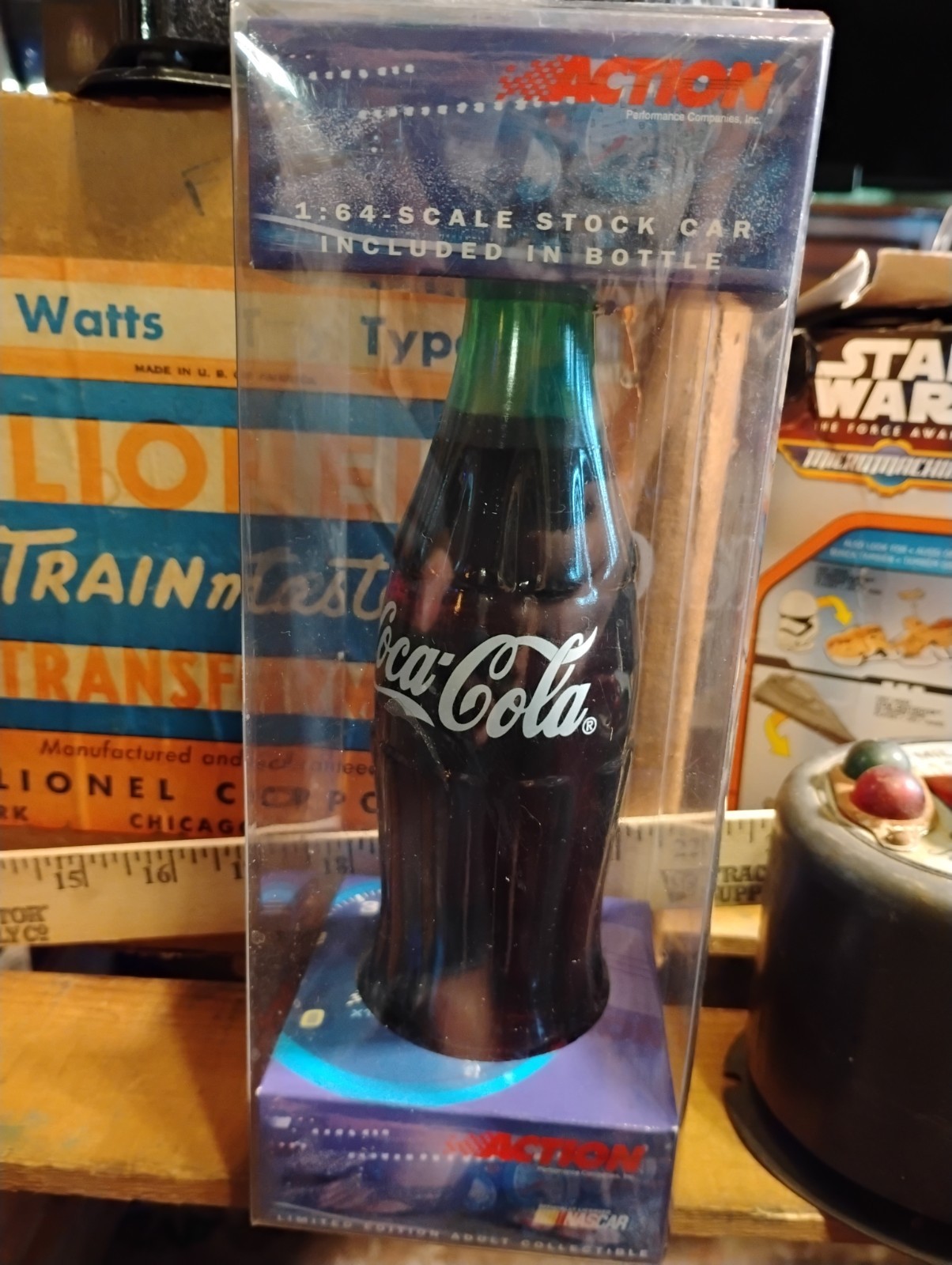 Bobby Labonte Vintage Coca-Cola Bottle With 1:64 Race Car Inside Never Opened
