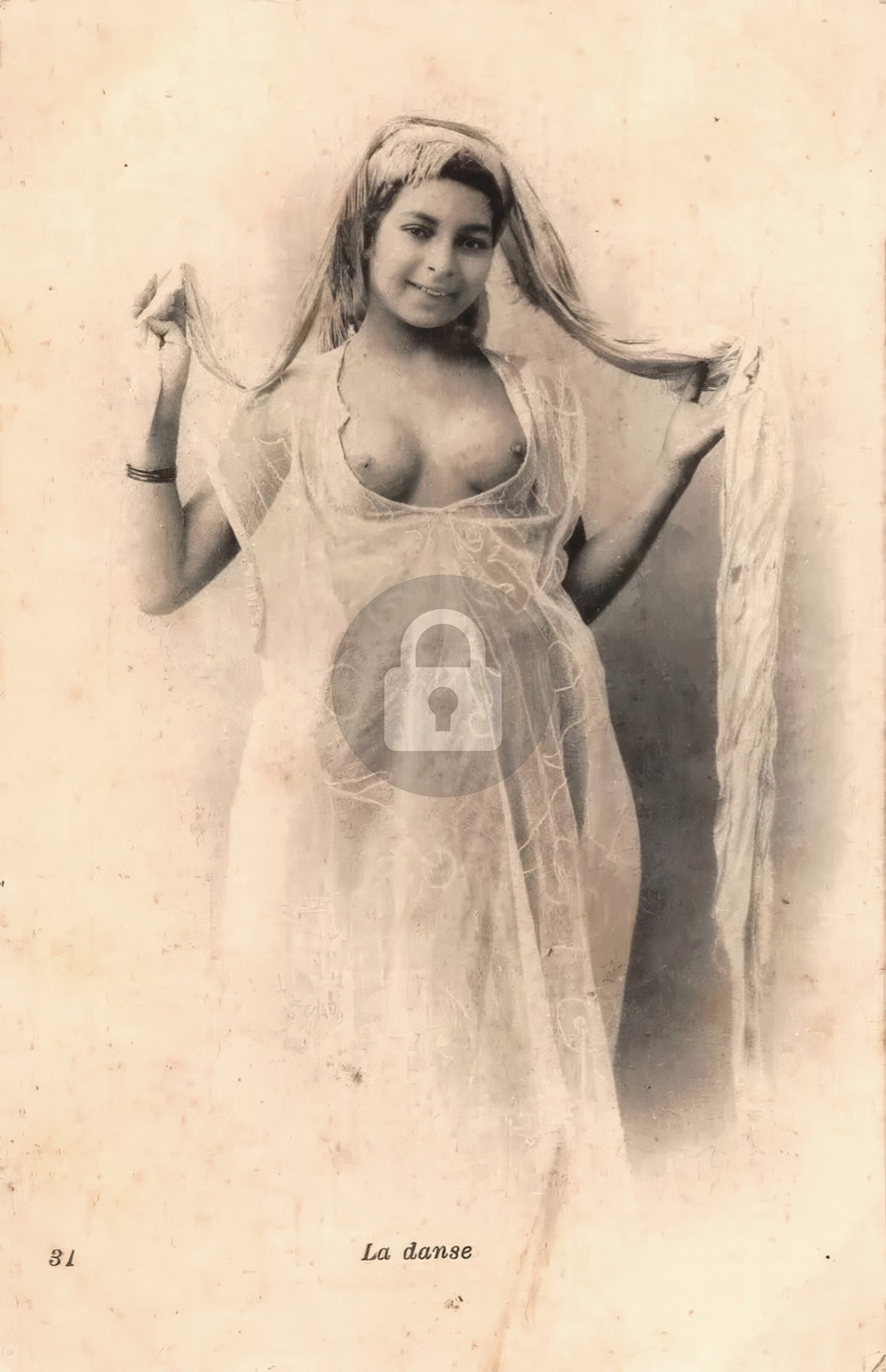 North Africa nude Arab Girl ethnic early 1910 RPPC Photo Postcard COPY