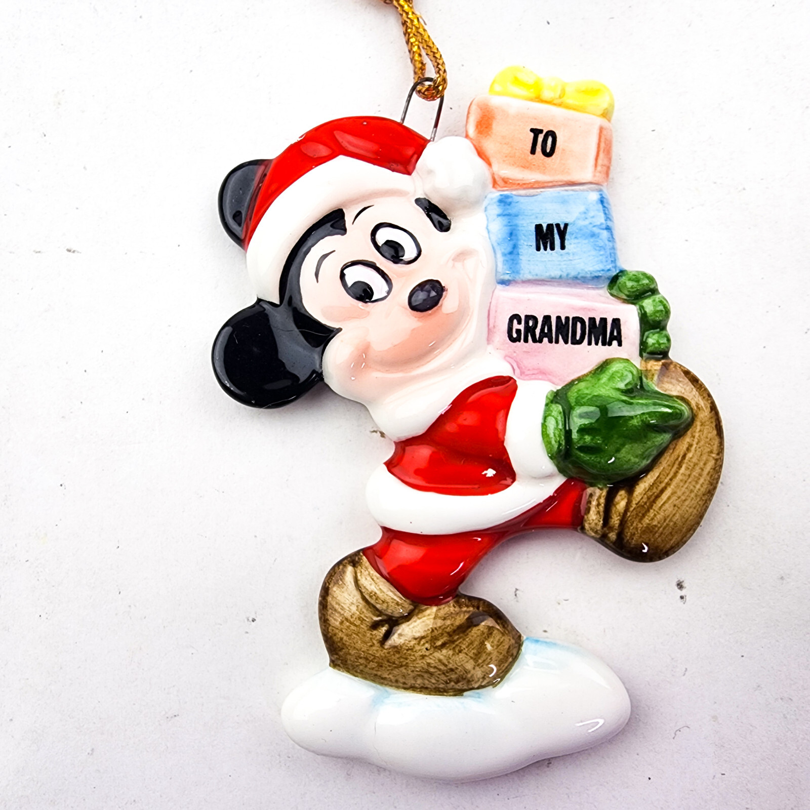 Vintage Disney Japan Christmas ornaments MICKEY MOUSE To My Grandma