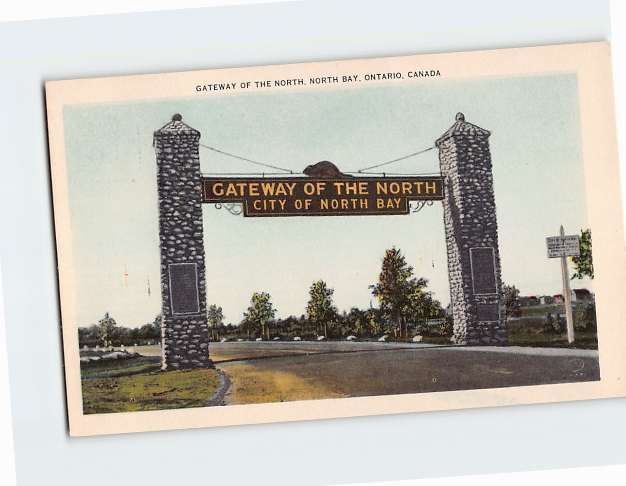 Postcard Gateway of the North North Bay Ontario Canada