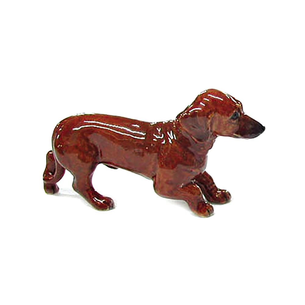 Northern Rose Dog Dachshund Puppy - Home Decor - Miniature Porcelain Figurine