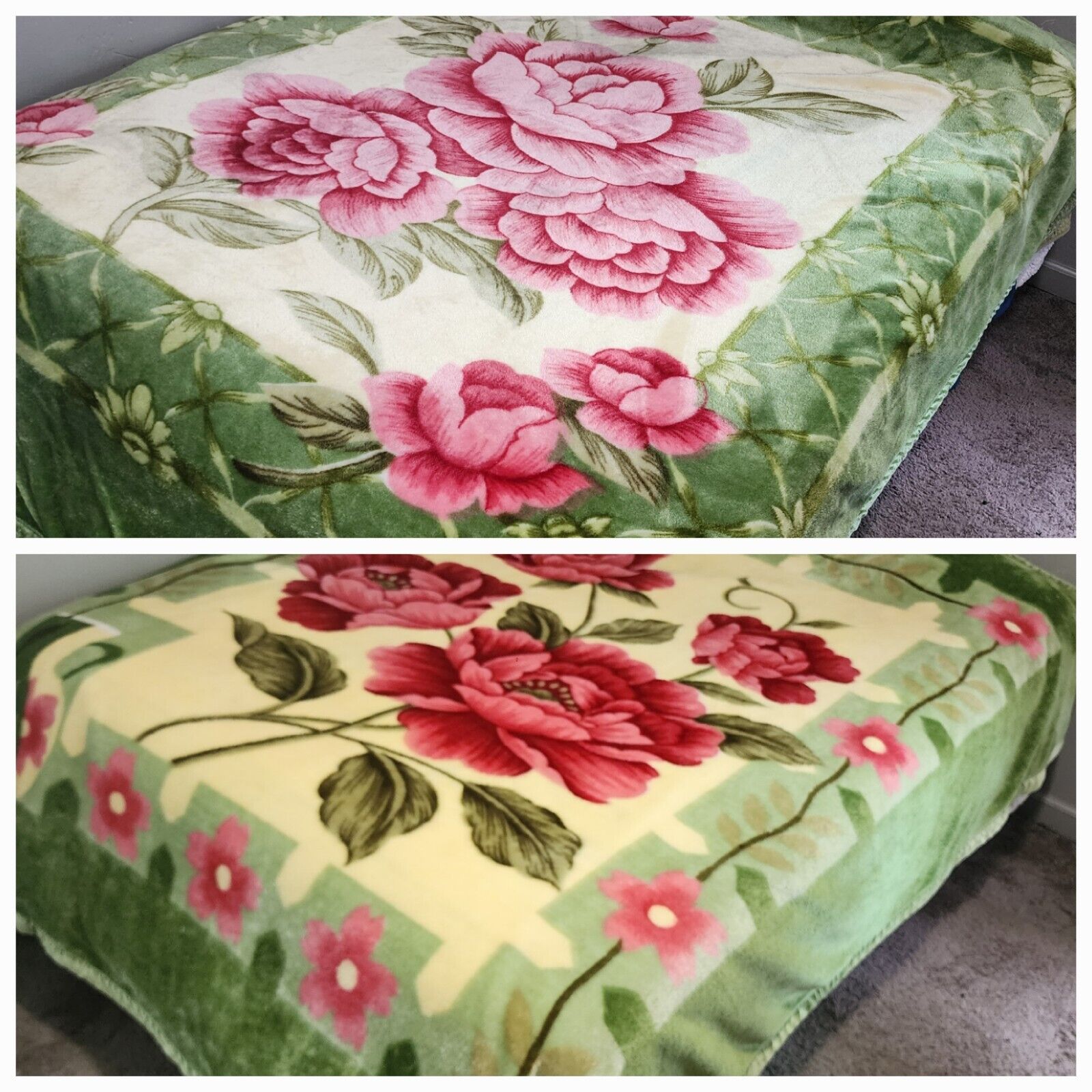 Vivalon Vintage Floral Reversible Comforter Blanket Queen 74
