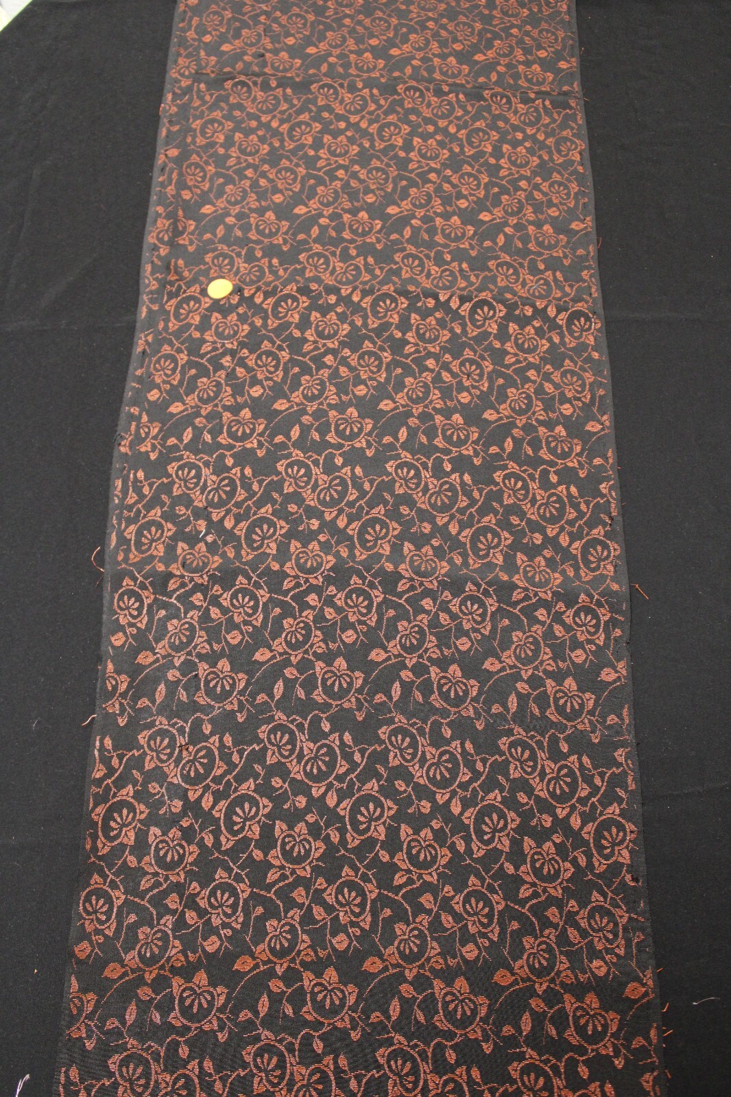 f-457 antique silk and urushi brocade kimono fabric - tachibana  - 14