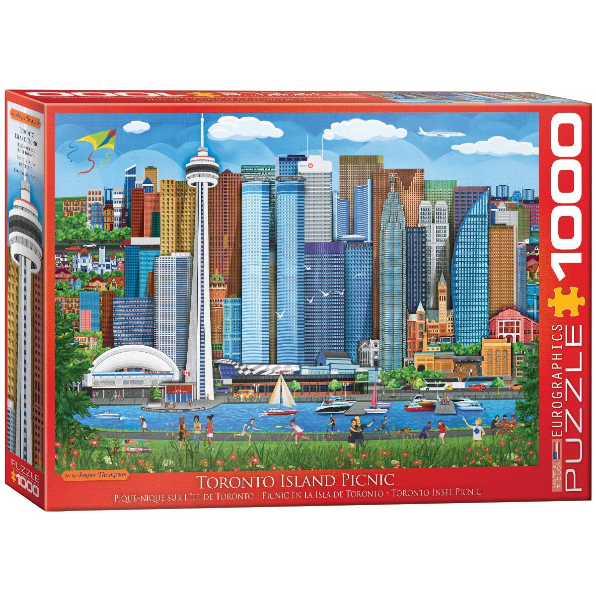 EuroGraphics Toronto Island Picnic by Jasper Tompson 1000-Piece Puzzle,Jigsaw