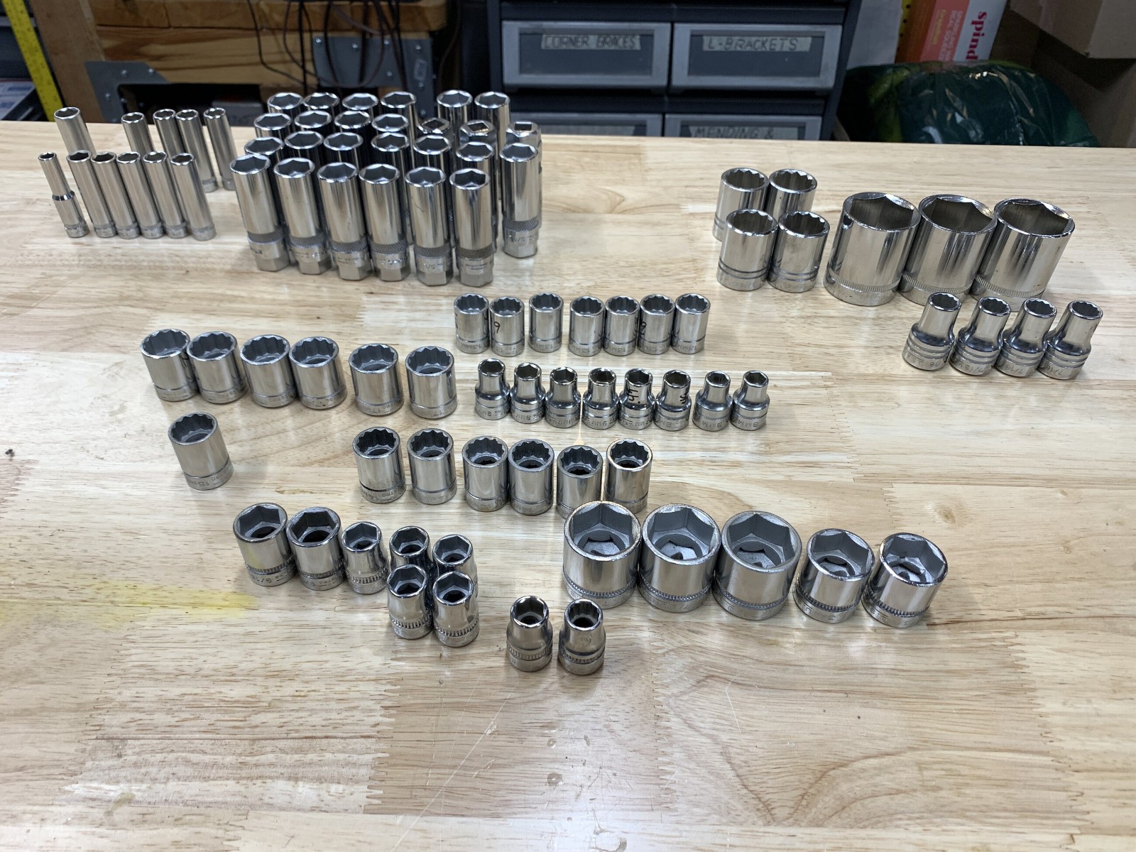 Duro Chrome New Old Stock Sockets Large Lot USA made Vintage NOS