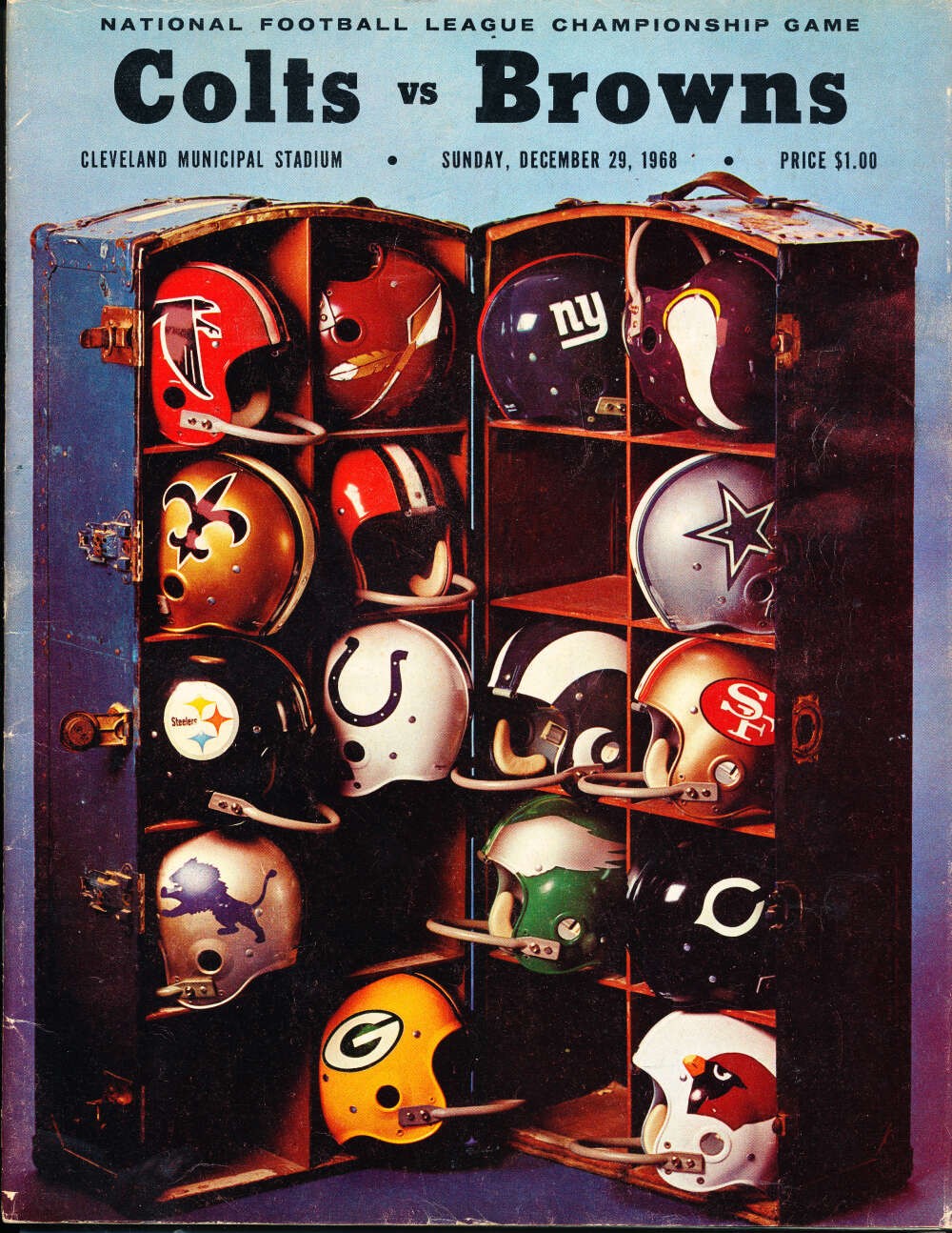 1968 National Football League Championship  Colts vs Browns program