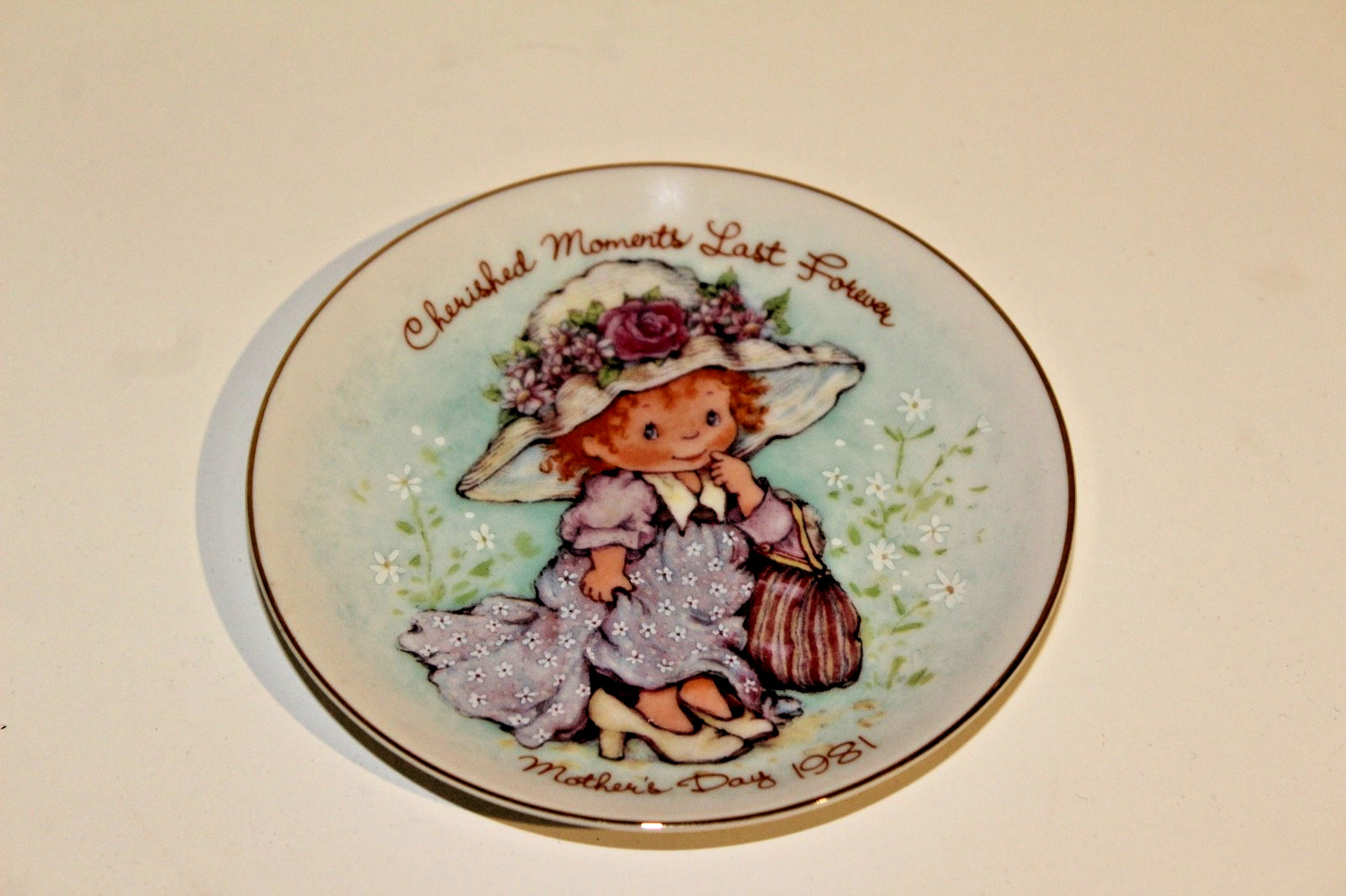 Vintage 1981 Cherished Moments Porcelain Mother\'s Day Plate Crafted in Japan
