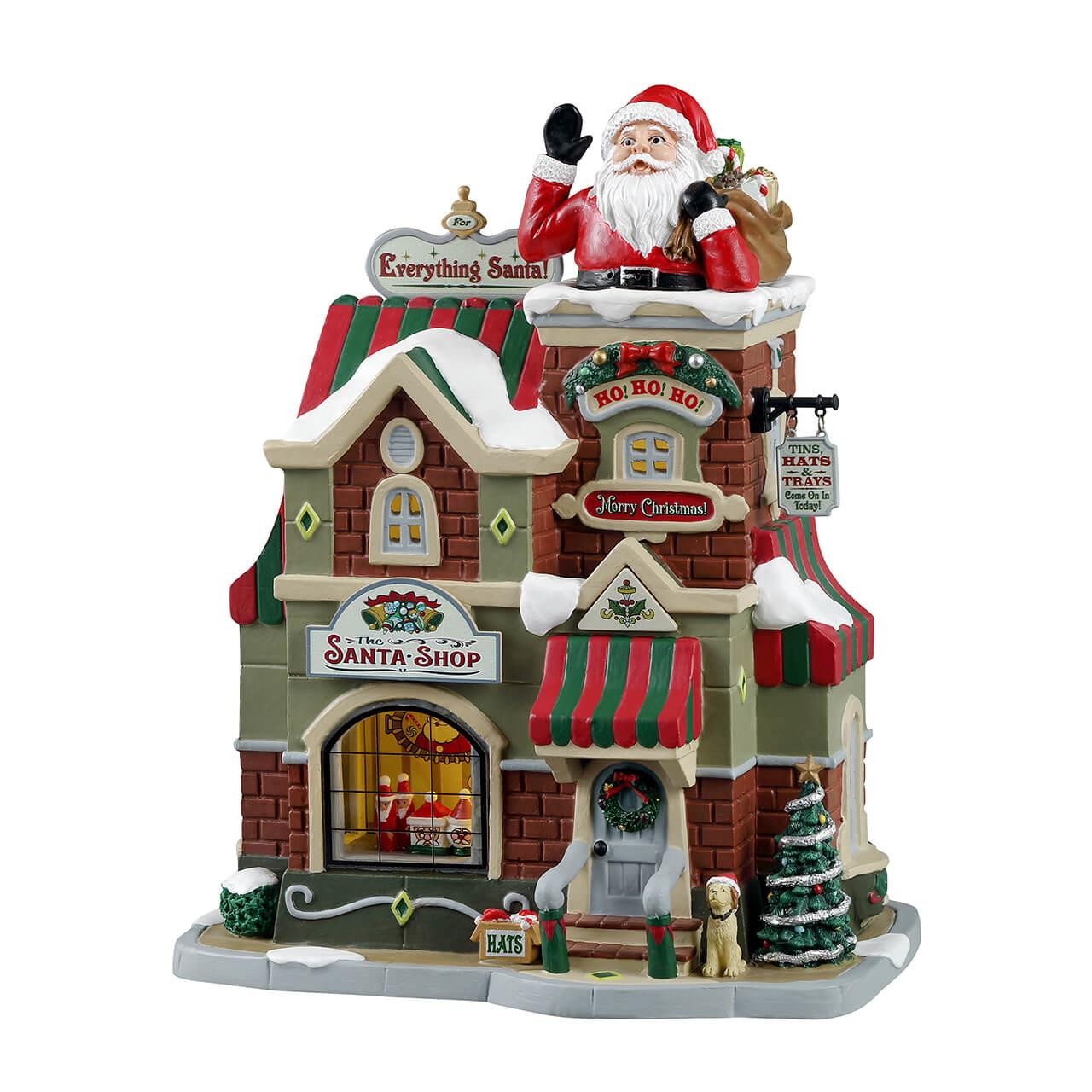 Lemax Caddington Village The Santa Shop with Big Santa in the Roof 35039 Lemax Caddington Village The Santa Shop with Big Santa in the Roof 35039