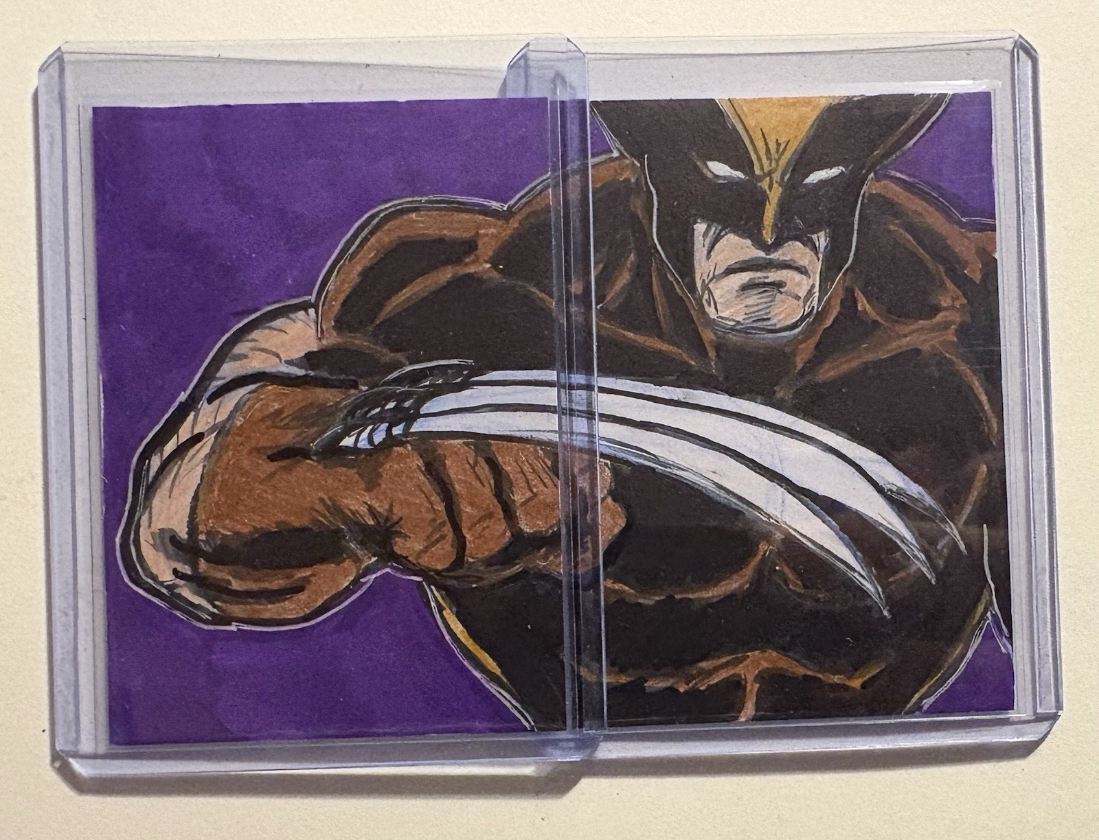 Nate Rosado Signed Hand Drawn Wolverine Weapon X  2 of 2 Puzzle Sketch Cards