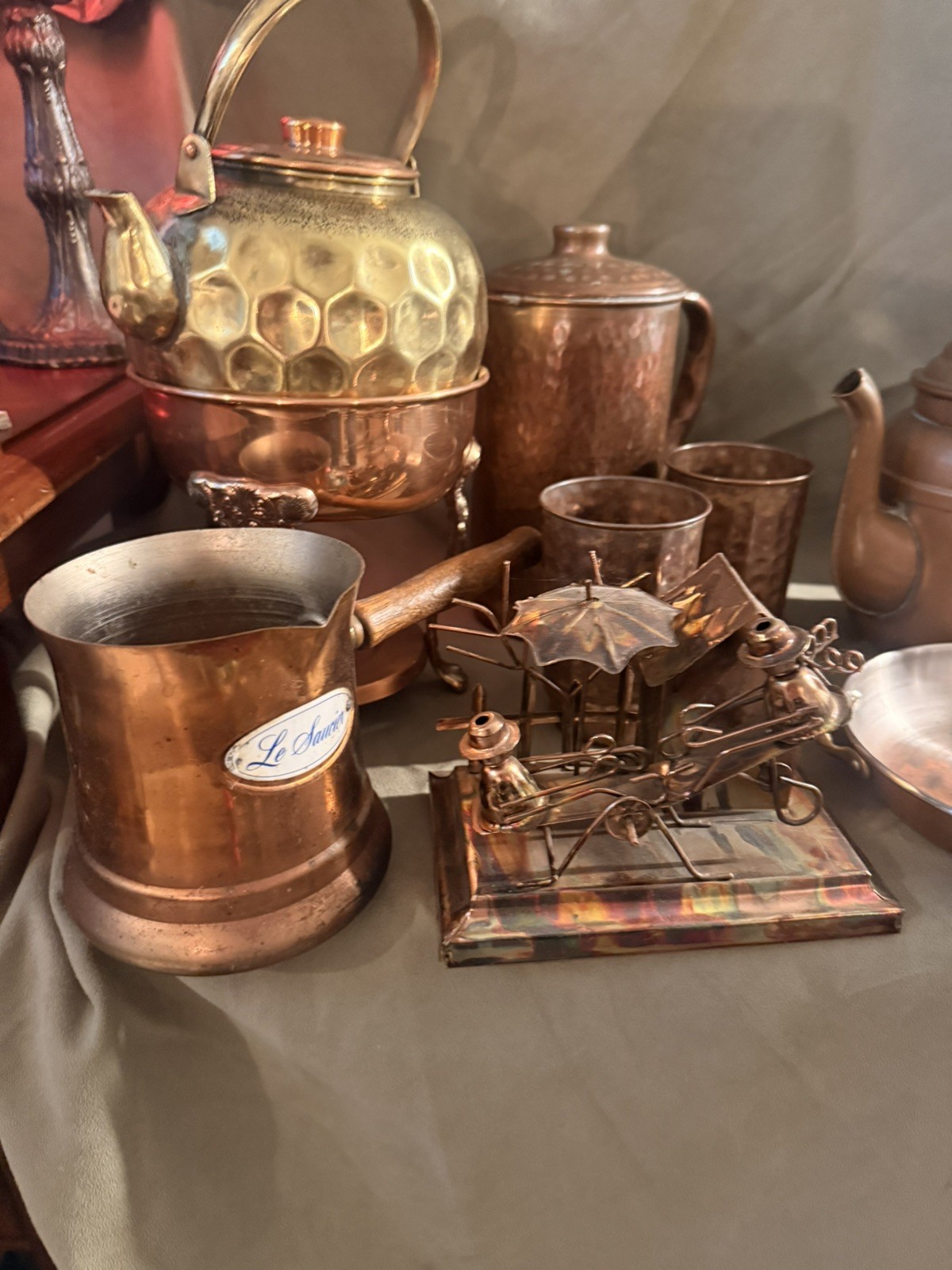 VTG French Copper Kitchenware Lot 