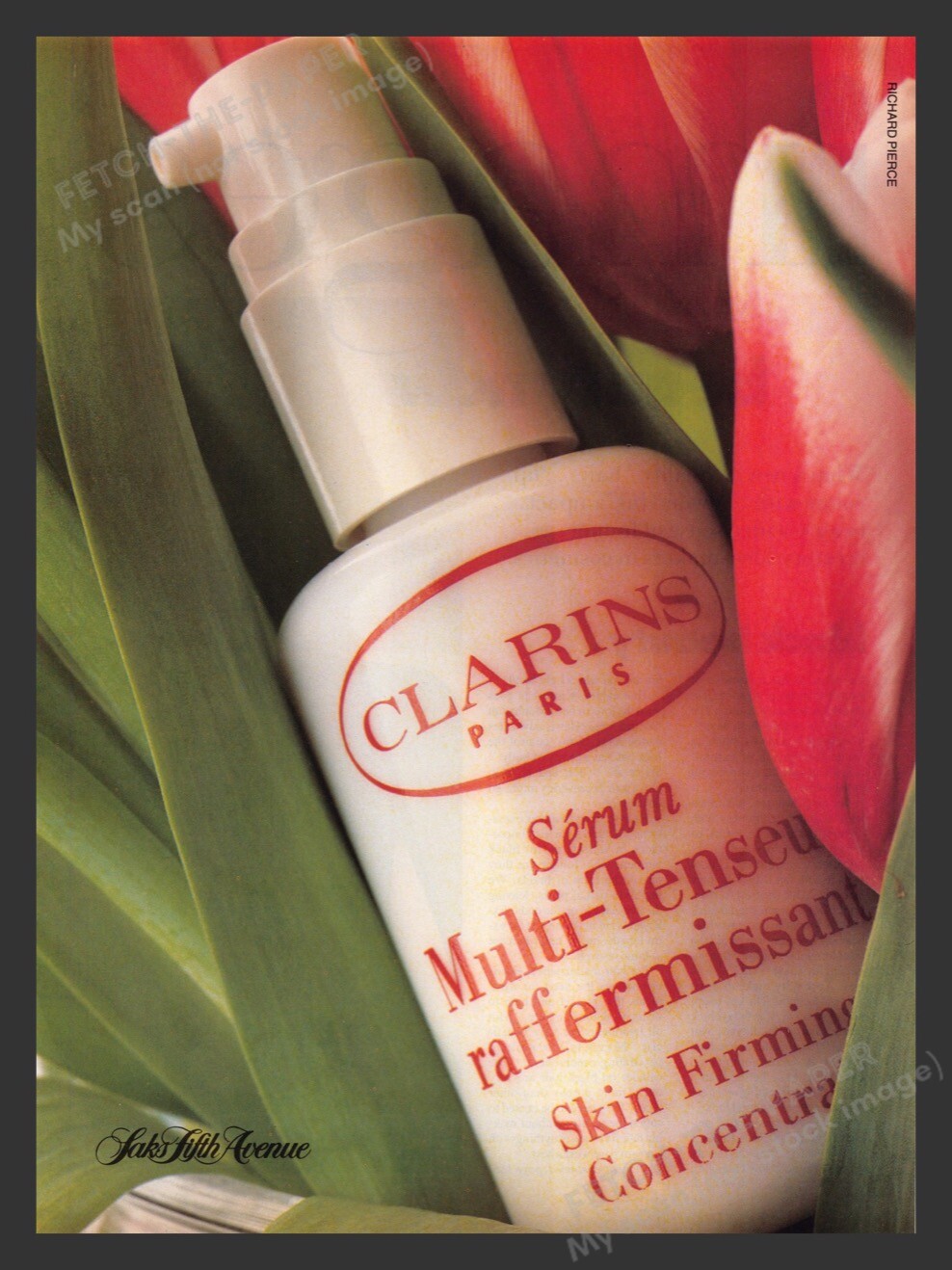 Clarins Paris Skin Firming Serum 1980s Print Advertisement Ad 1988