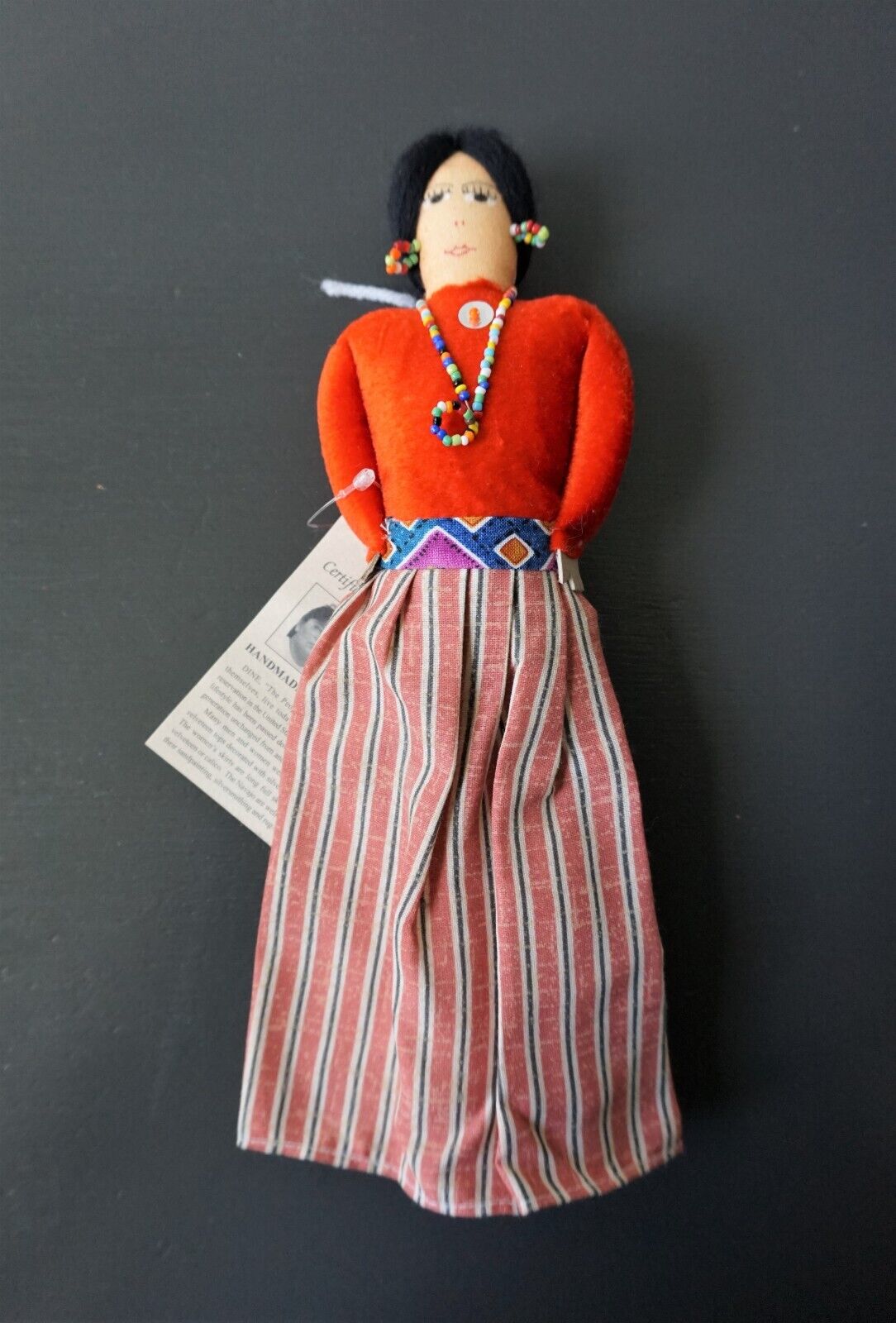 Vintage Native American Handmade Navajo Cloth Doll by Arlene Thomas