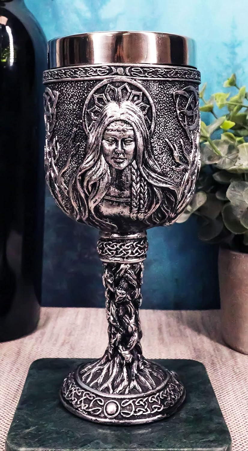 Ebros Celestial Celtic Triple Goddess Maiden Mother Crone Pagan Wiccan Wine Drin