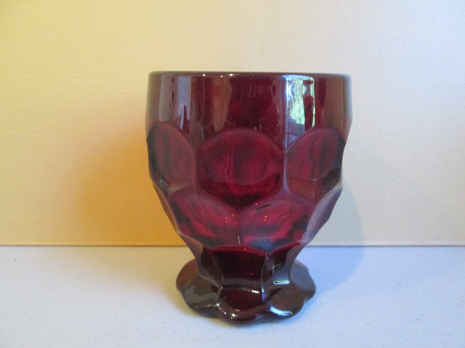IMPERIAL PROVINCIAL RUBY FOOTED TUMBLER - 9 OZ. 4 1/8\