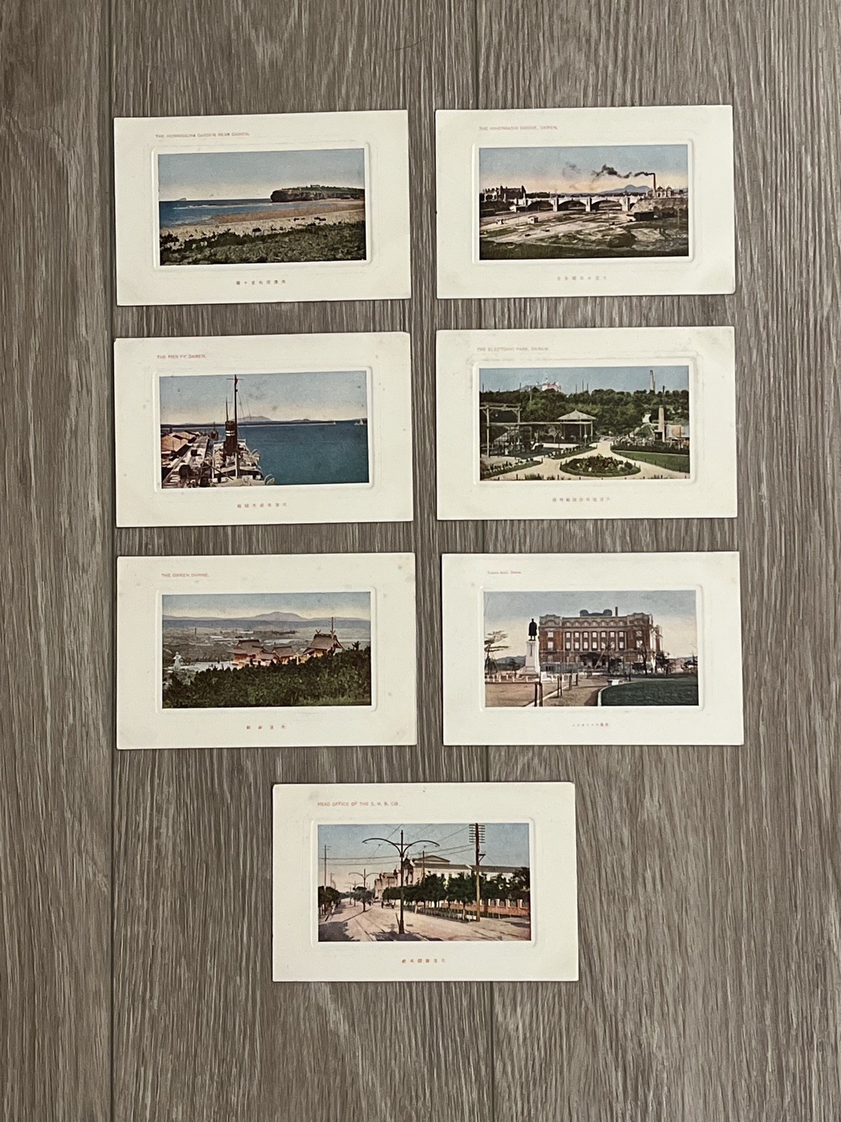 Dairen Dalian Manchuria Postcards Lot 7 c.1930 Yamato Hotel Nihonbashi Bridge  