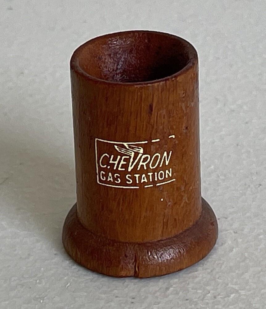 Vintage 1940’s CHEVRON Gas Station  Snuffer Cigar Cigarette Ashtray Display RARE