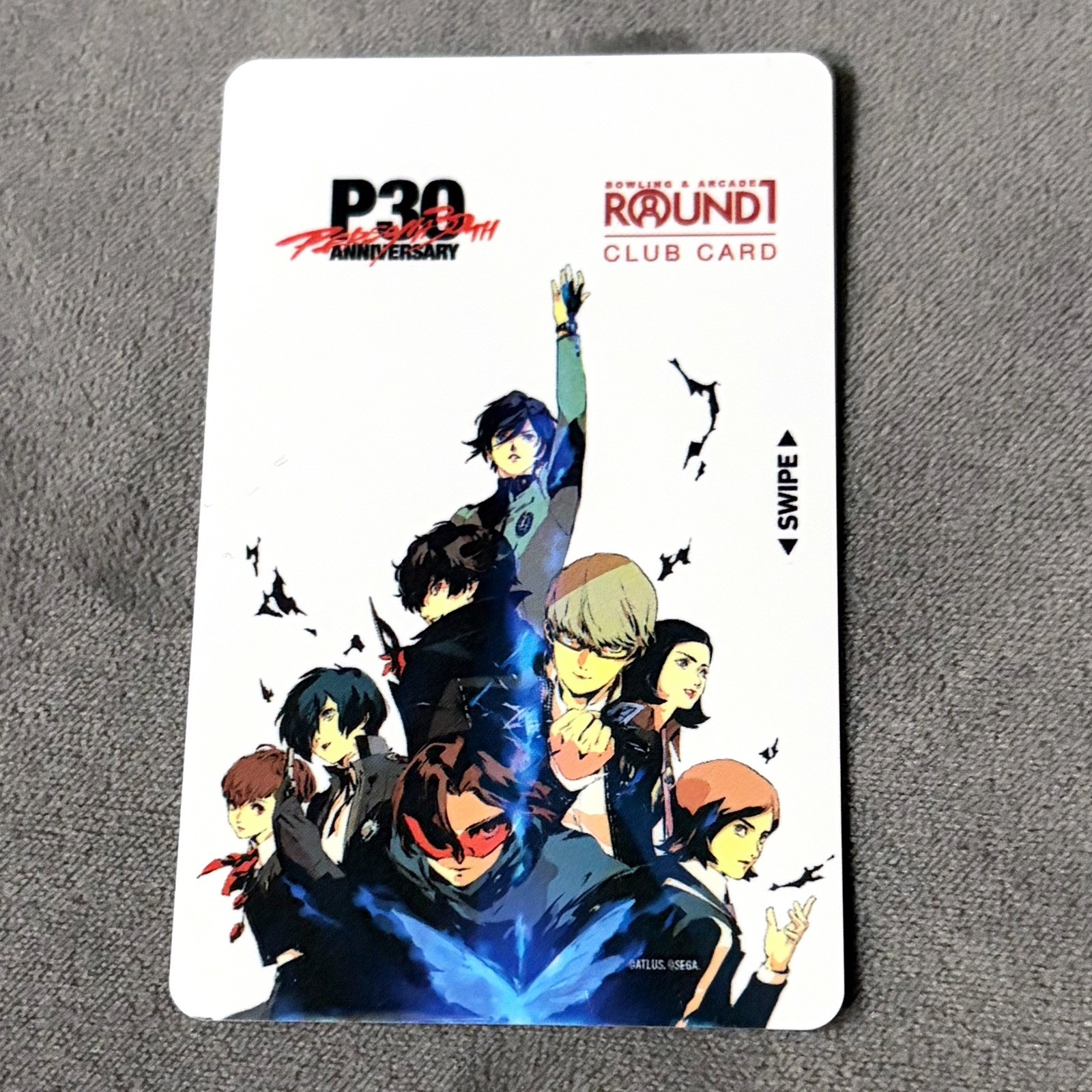 new Round1 Persona 30th Anniversary Collab Club Card round 1 protagonist 30