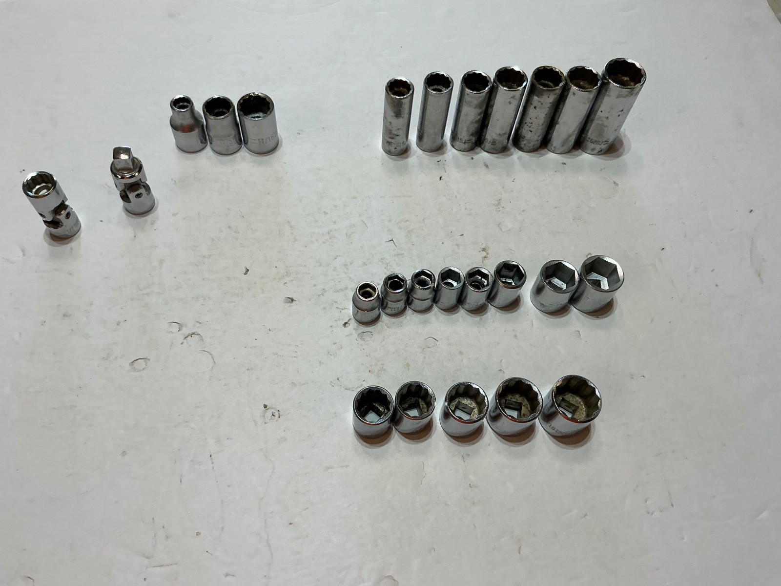 Thorsen sockets 25 pc asst metric & SAE shallow & deep, 3/8” & 1/2” dr USA $25