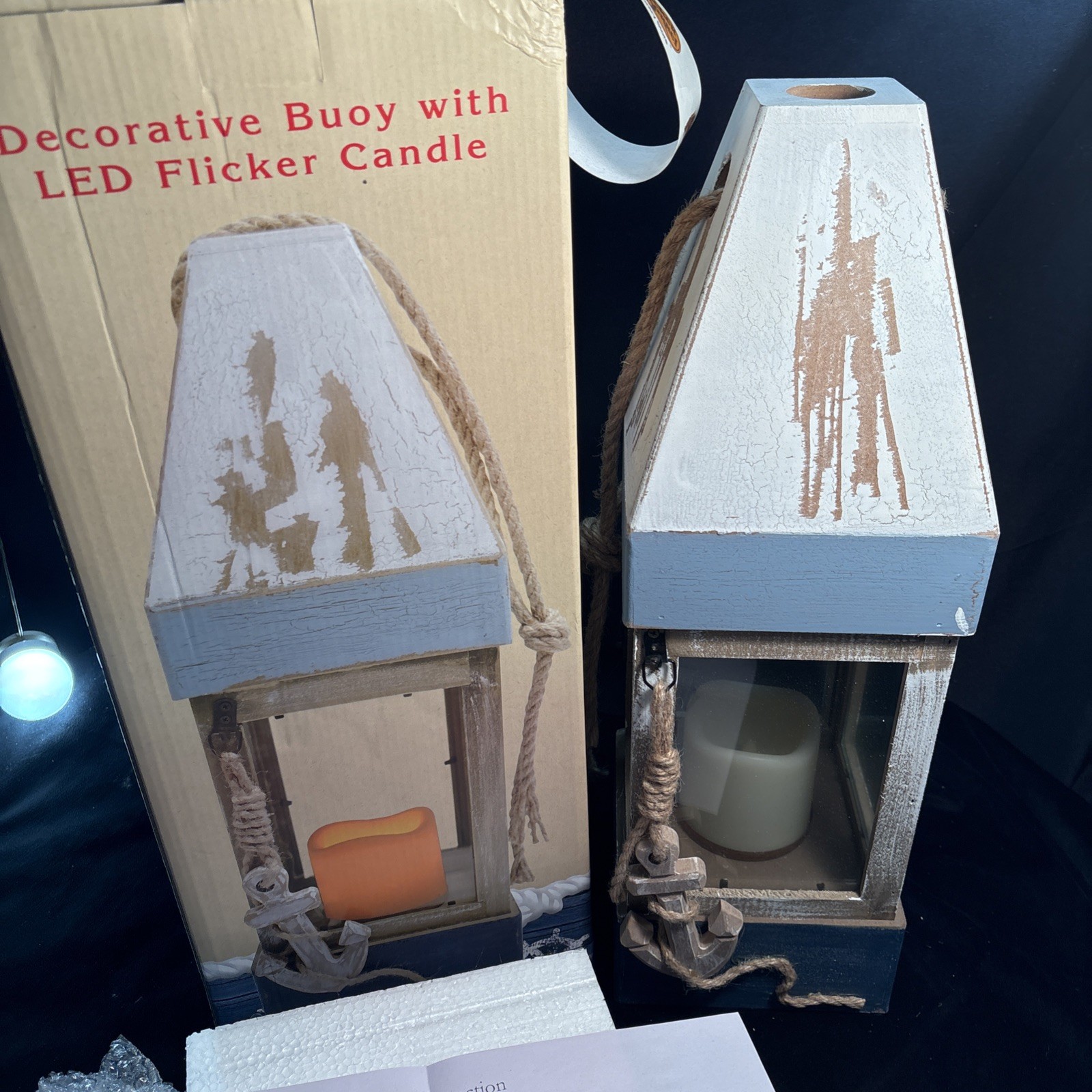 Cracker Barrel Bouy Nautical Beach House Old Florida Key West LED flickerCandle