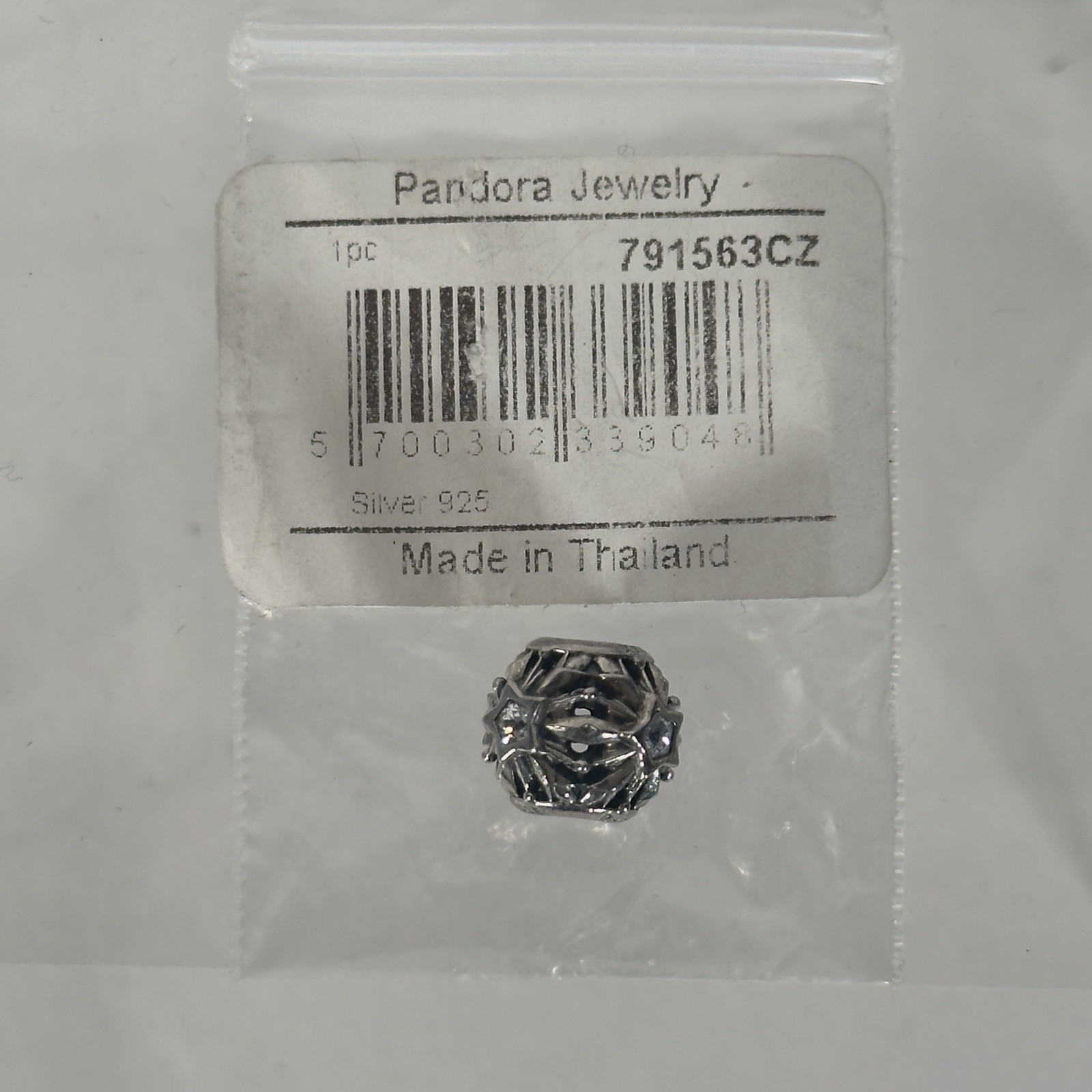 Pandora Disney Frozen Snowflake Charm 791563CZ Sterling Silver 925 CZ Retired