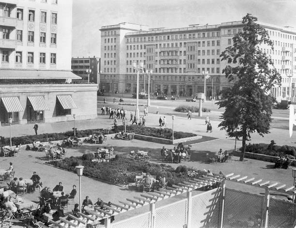 A garden restaurant between cafe-restaurants Warsaw Budapest Berli- 1954 Photo