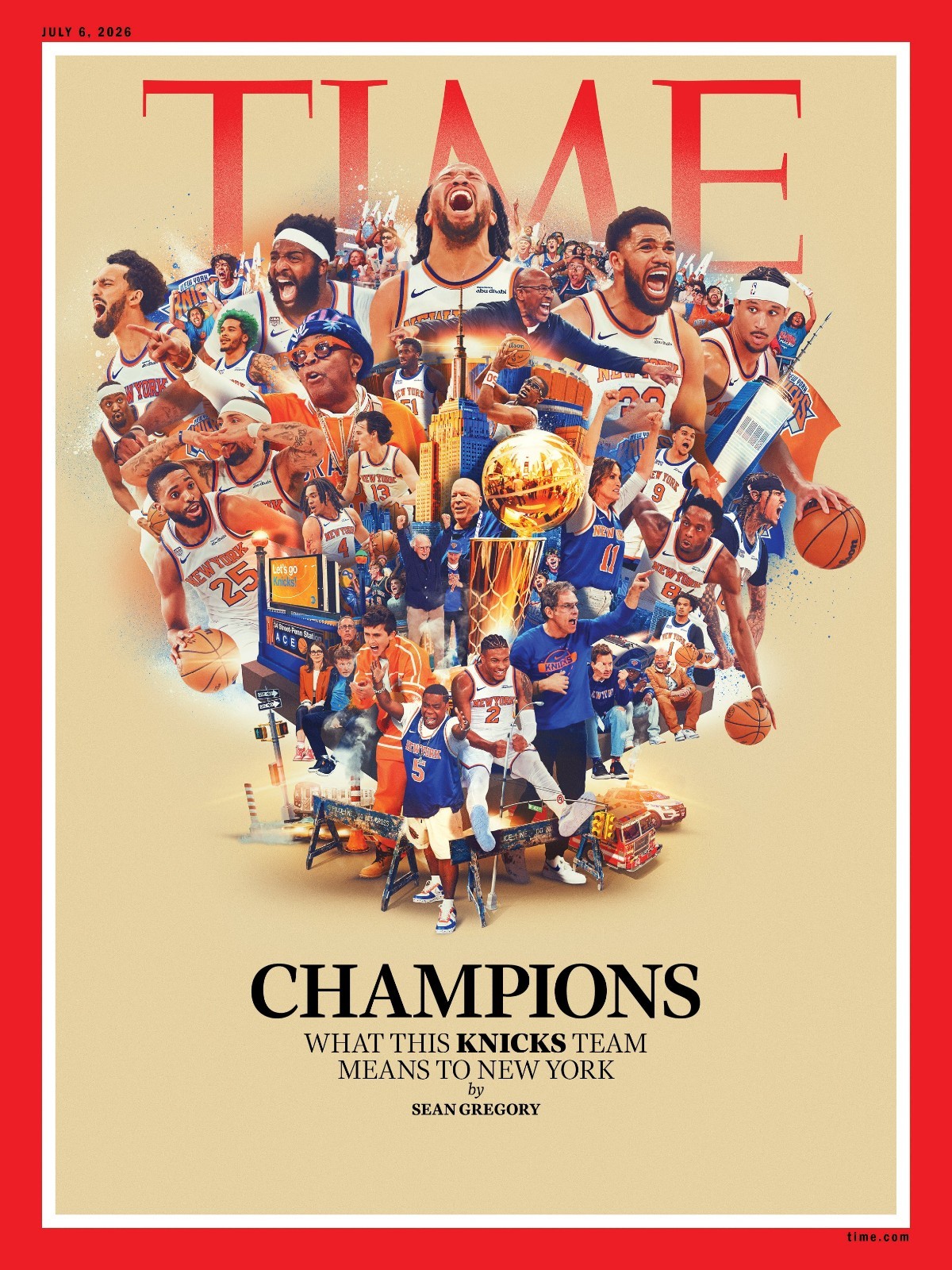 Time Magazine 7/6/26 NY Knicks World Champs..
