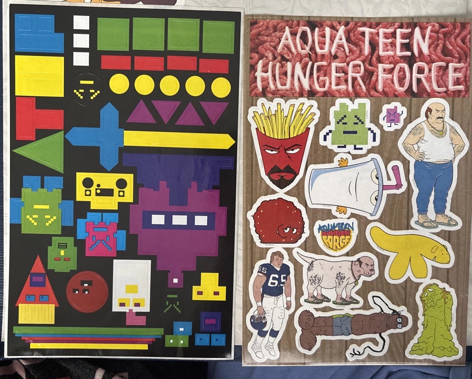 AQUA TEEN HUNGER FORCE STICKER  sheets Adult Swim Cartoon Network Promo RARE