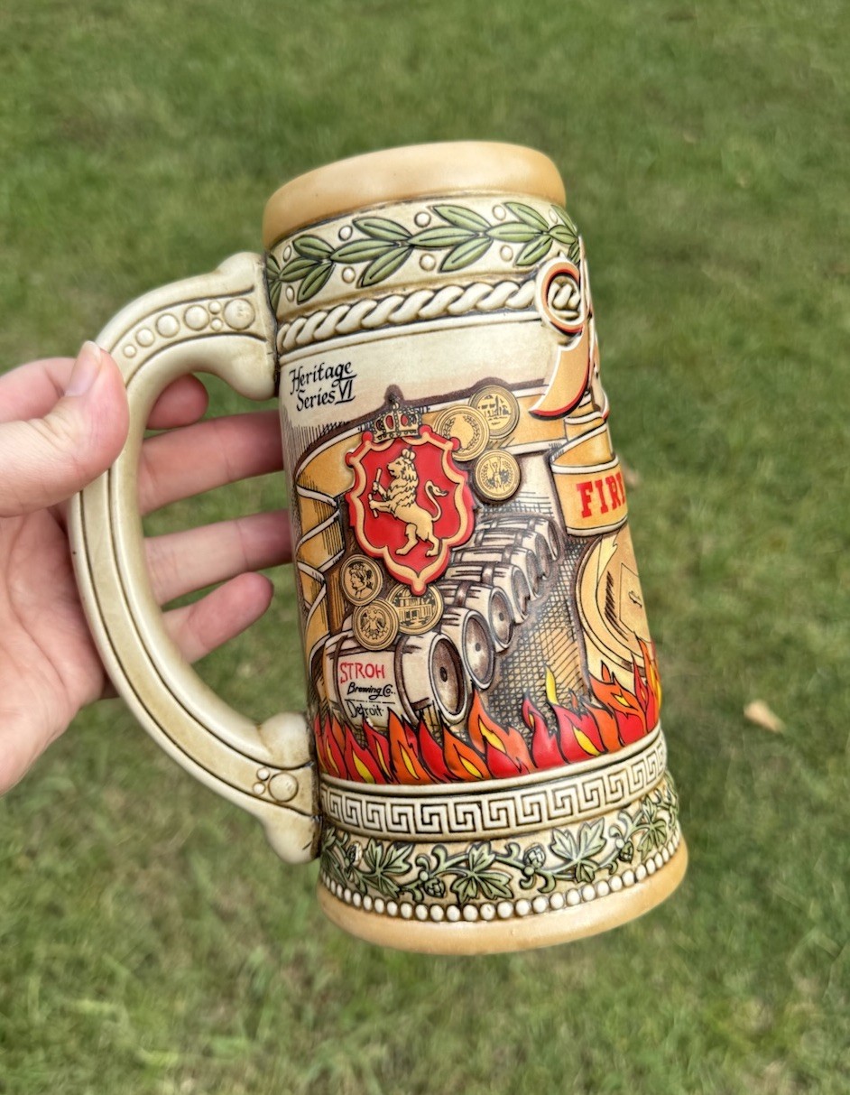 Ceramarte Stroh's Brewing Company Collectible Beer Stein Heritage Series VI