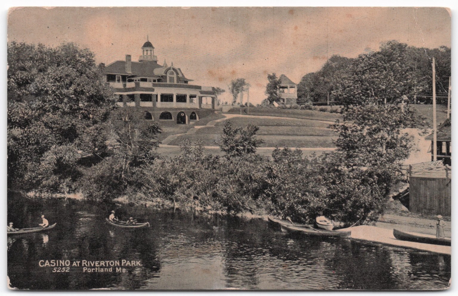 Vintage Riverton Park Casino Portland ME Postcard C.S. Woolworth Vintage Riverton Park Casino Portland ME Postcard C.S. Woolworth