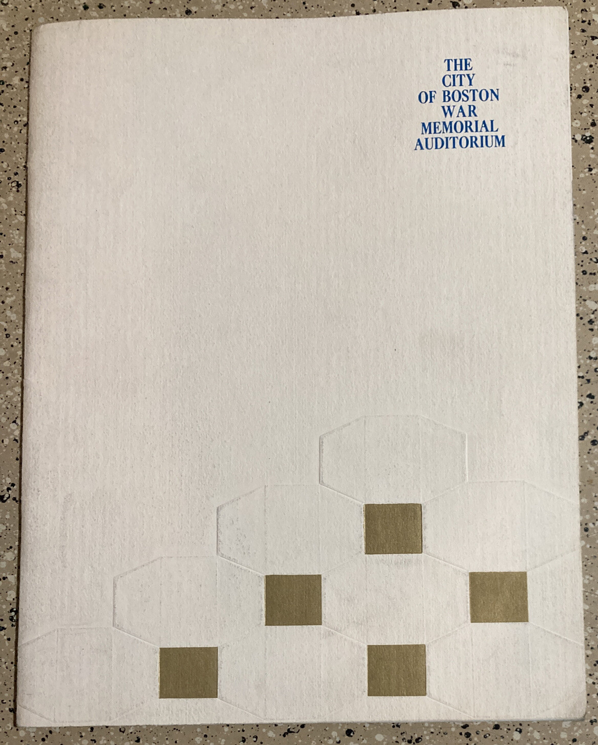 BOSTON CITY WAR MEMORIAL AUDITORIUM BROCHURE PAMPHLET VTG 