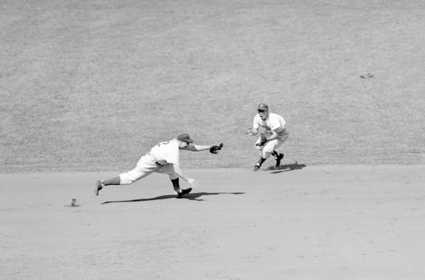 Great Expectations Pee Wee Reese mouth open feet set hands poised  .. Old Photo