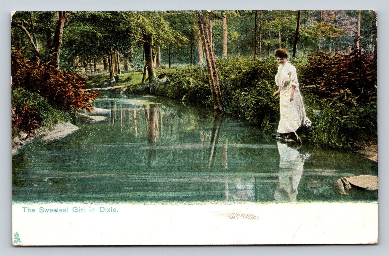 c1910 The Sweetest Girl in Dixie ANTIQUE Postcard 0994