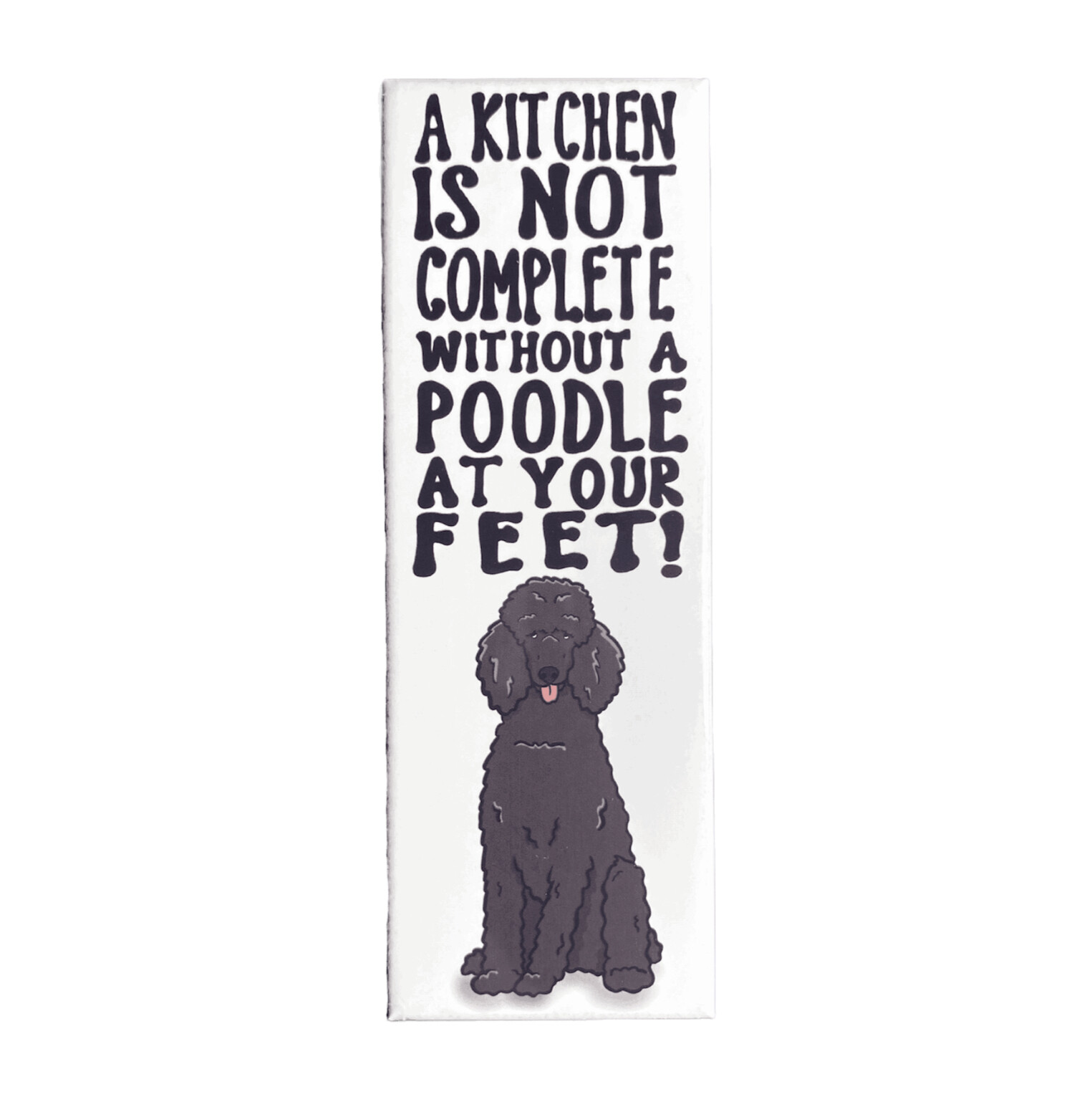 Black Standard Poodle Magnet Dog Portrait Art Gifts Collectible Kitchen Decor