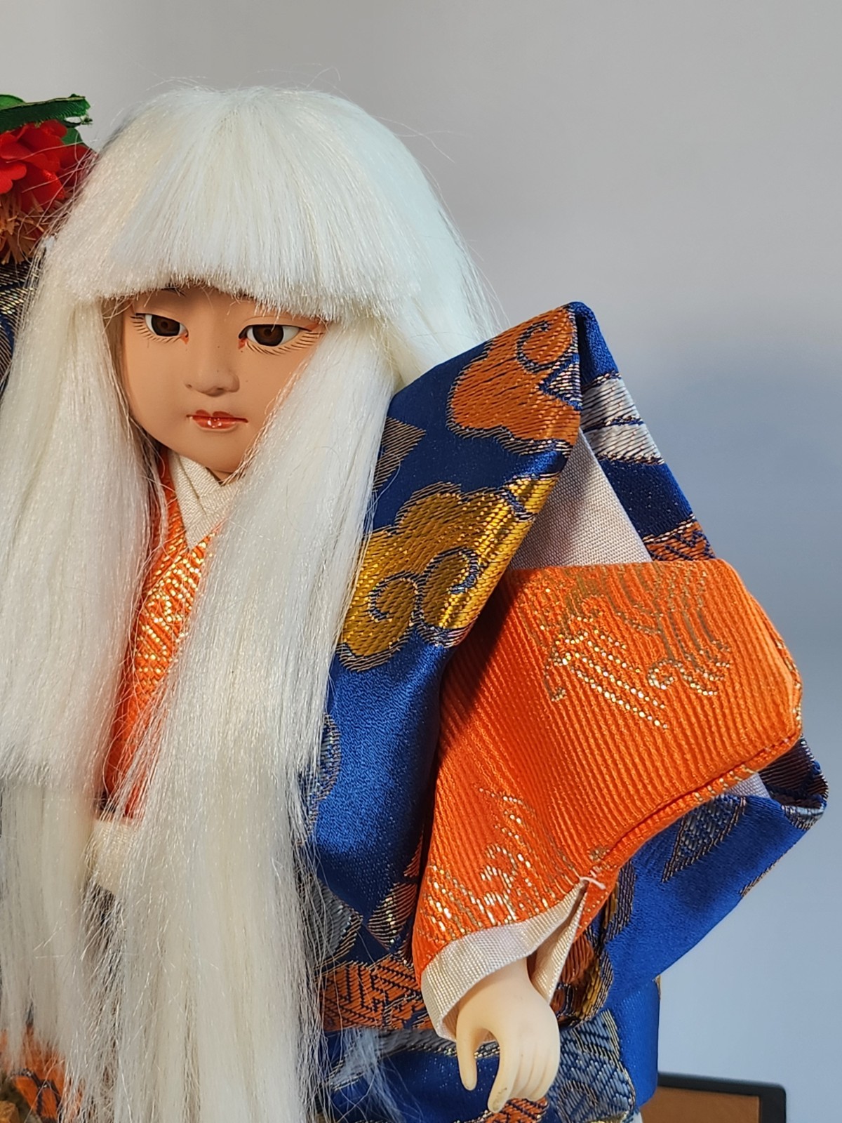 Vintage Japanese Silk Kabuki Doll Renjishi / Kagami Jishi Lion Dance Performer