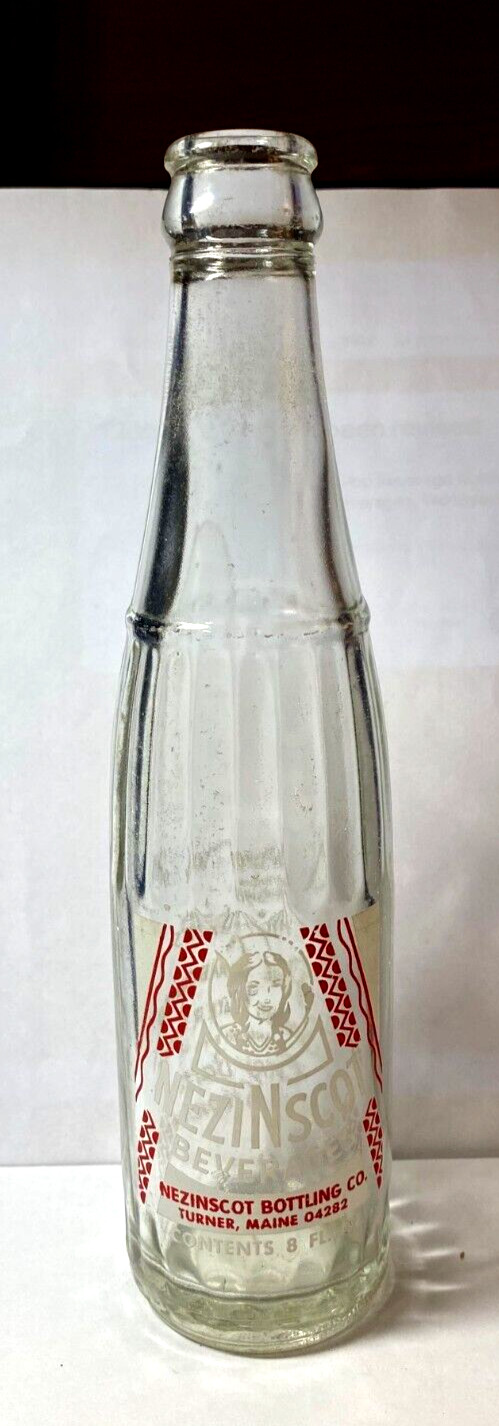 Vintage Soda Pop Bottle - ACL - Nezinscot , Turner, Maine 8 Oz Vintage Soda Pop Bottle - ACL - Nezinscot , Turner, Maine 8 Oz