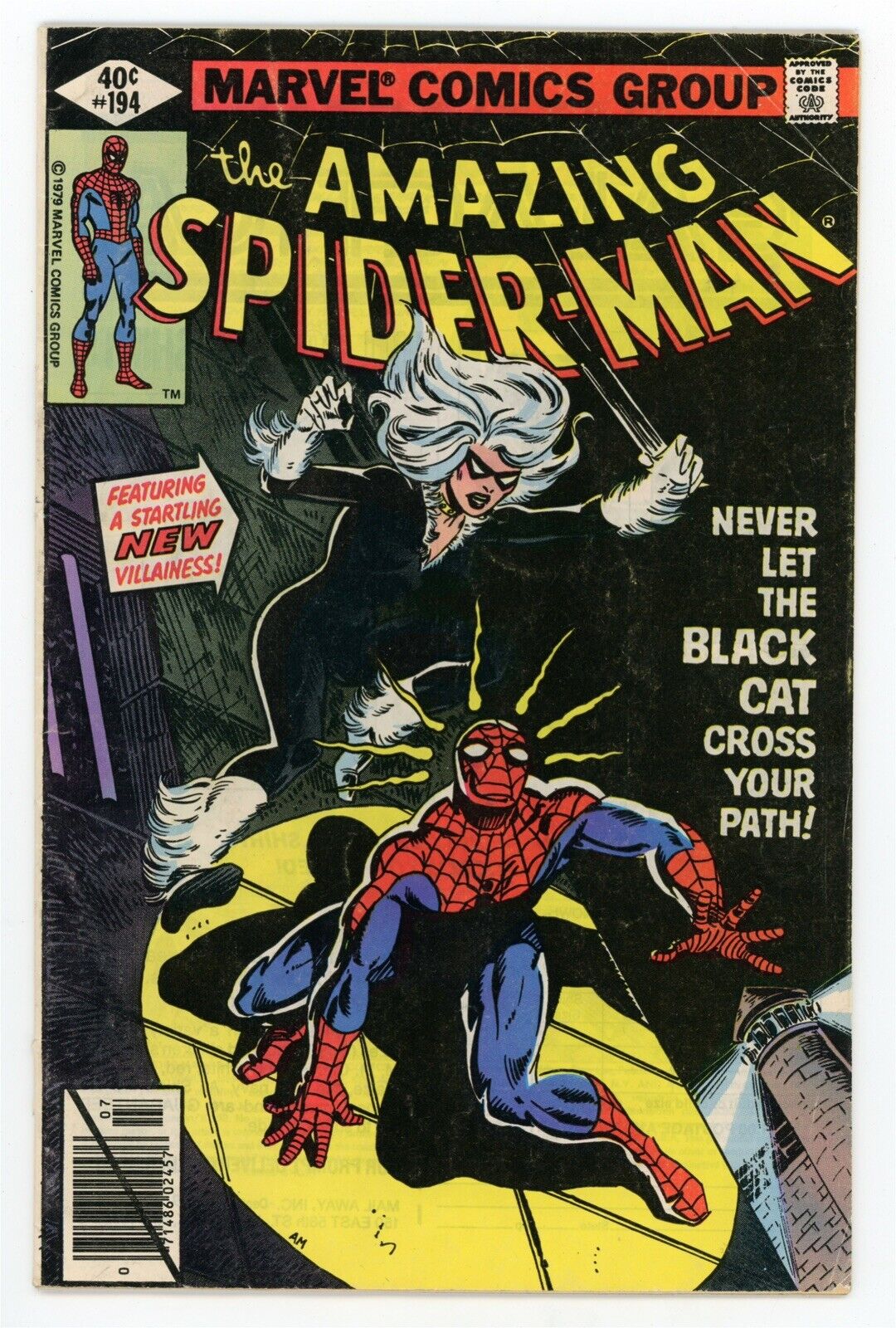 Amazing Spider-Man 194 KEY - 1st app of the Black Cat - 1979 Direct