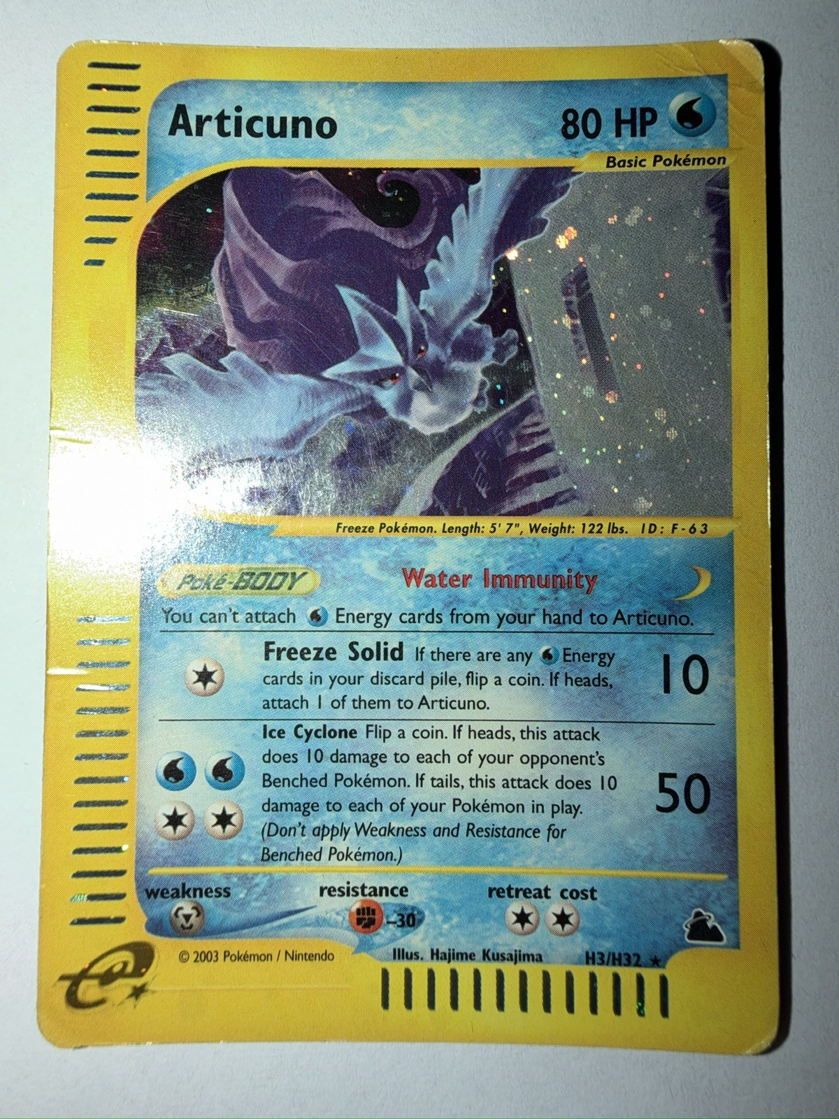 Articuno - H3/H32 - Pokemon Skyridge Holo Rare Card MP