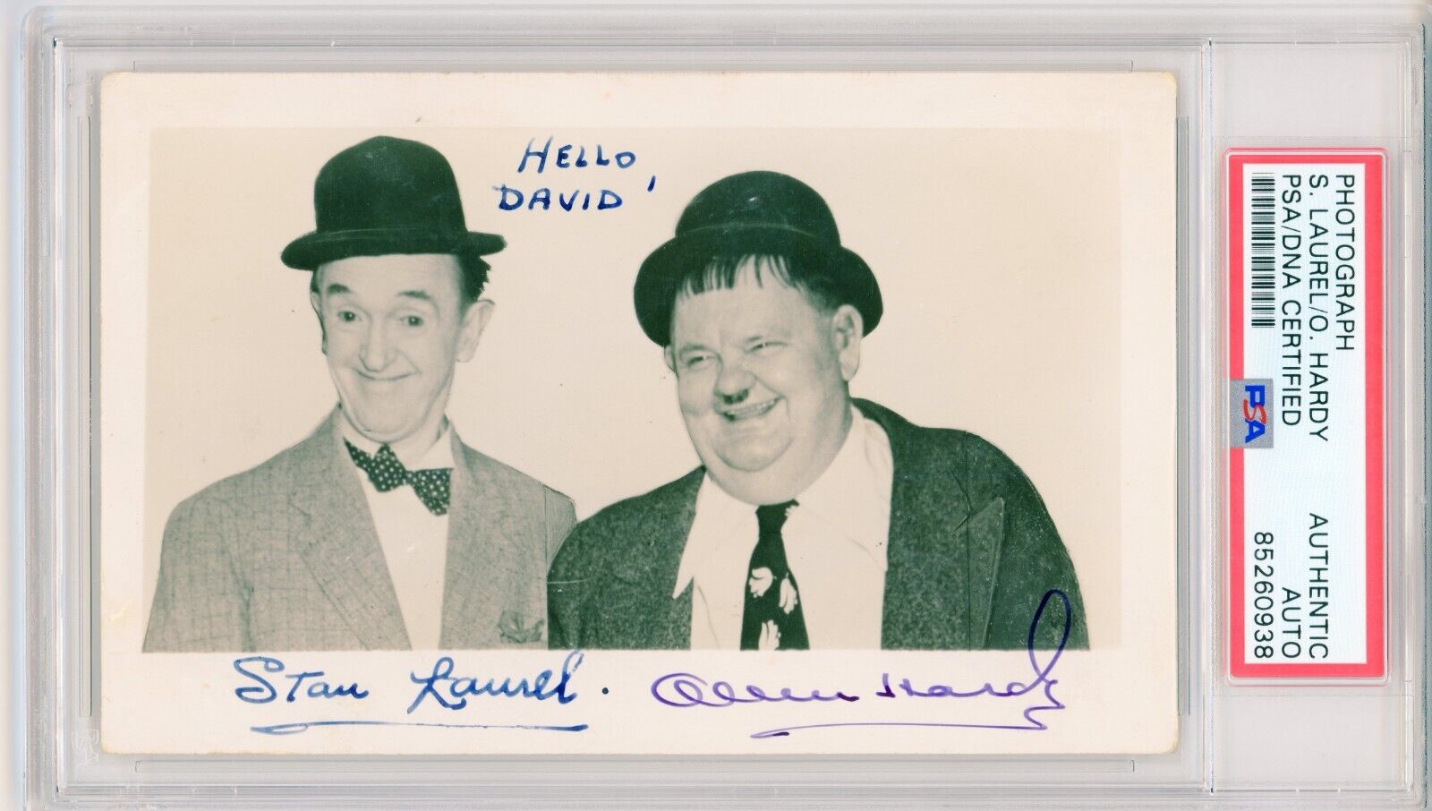 Oliver Hardy & Stan Laurel ~ Signed Autographed Photograph  ~ PSA DNA Encased
