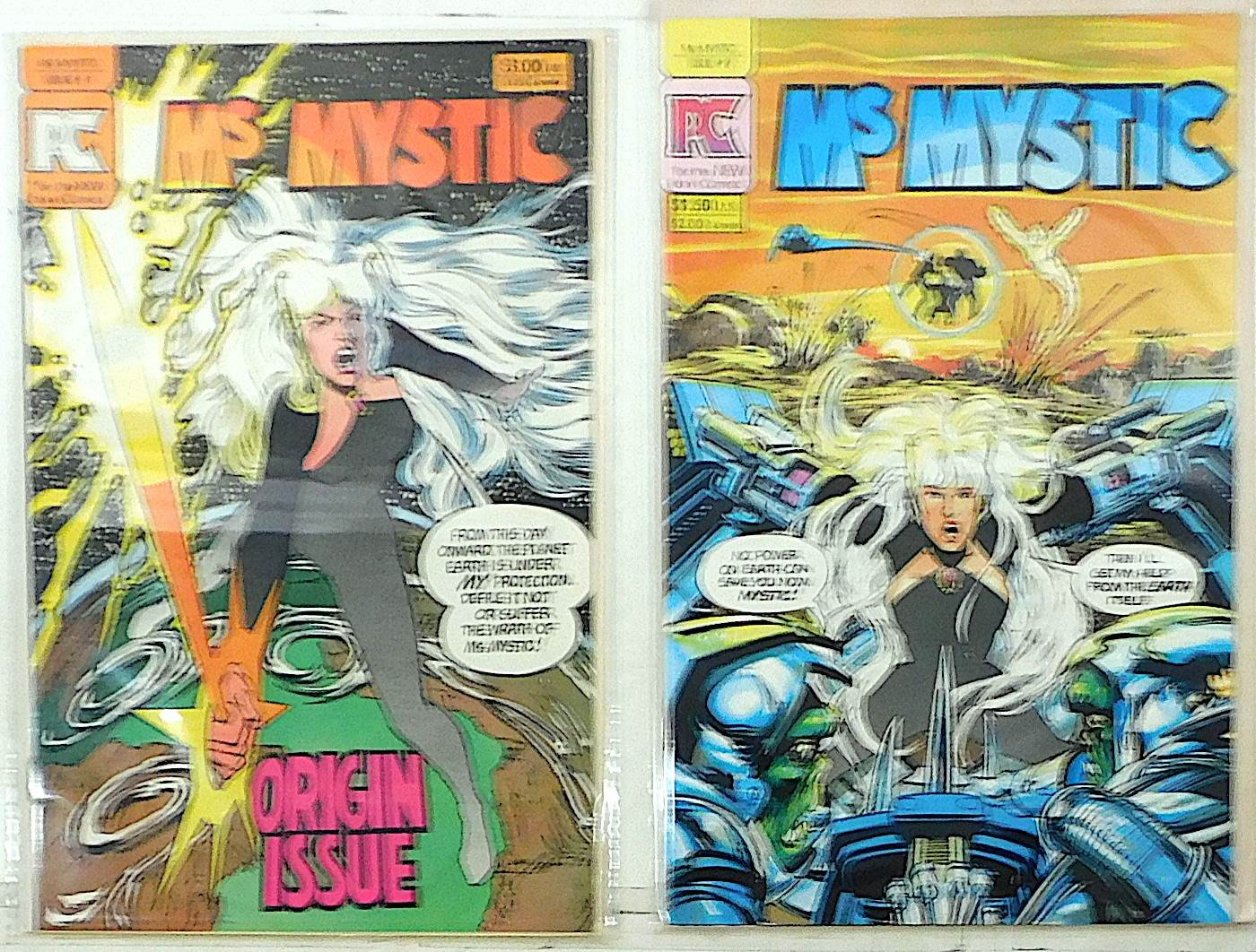 Ms. Mystic Lot of 2 #1, 2 (1982) Pacific Comics 1st Print Comic Books