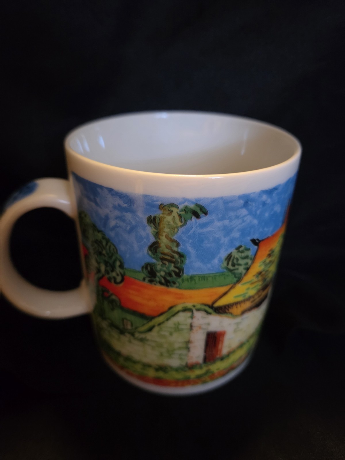 Vintage Starbucks Barista Van Gogh Stairway at Auvers Chaleur Coffee Mug Cup 