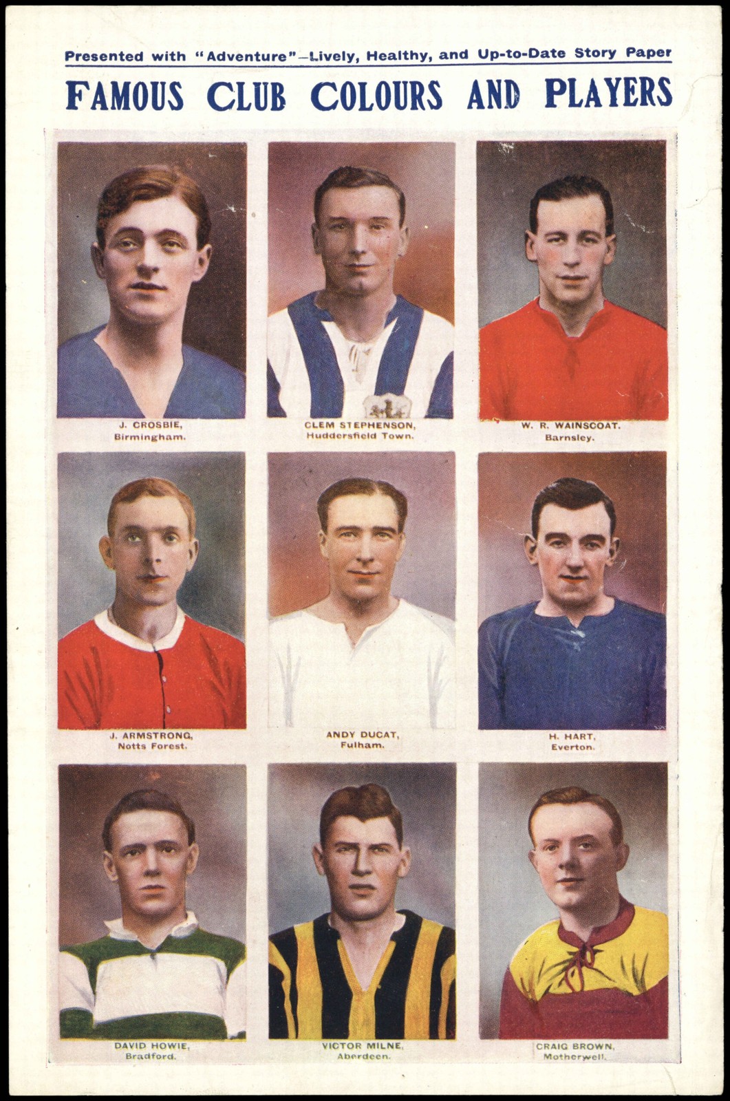 Thomson (D.C.) - \'Famous Club Colours & Players\' (1923) - Crosbie/Stephenson etc