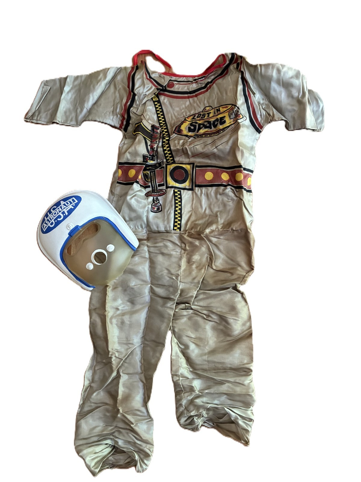 Rare Vtg 1966 Ben Cooper LOST IN SPACE Astronaut Mask Costume Superhero w/ Box