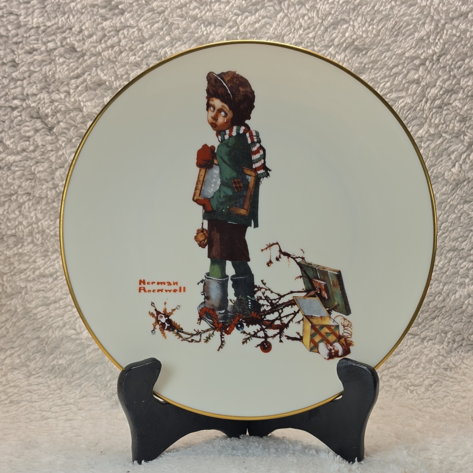 1978 Gorham Norman Rockwell End of Christmas Limited Edition Collector Plate