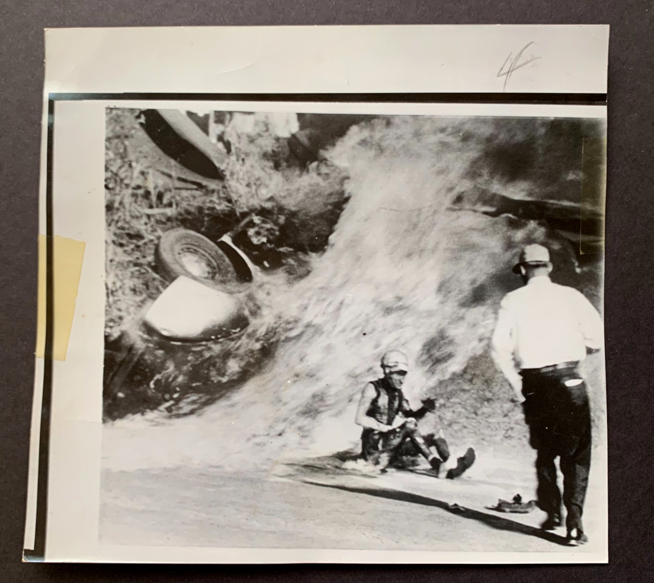 Vtg AP wire photo SKIMP HERSEY Lakewood Speedway crash June 11, 1950
