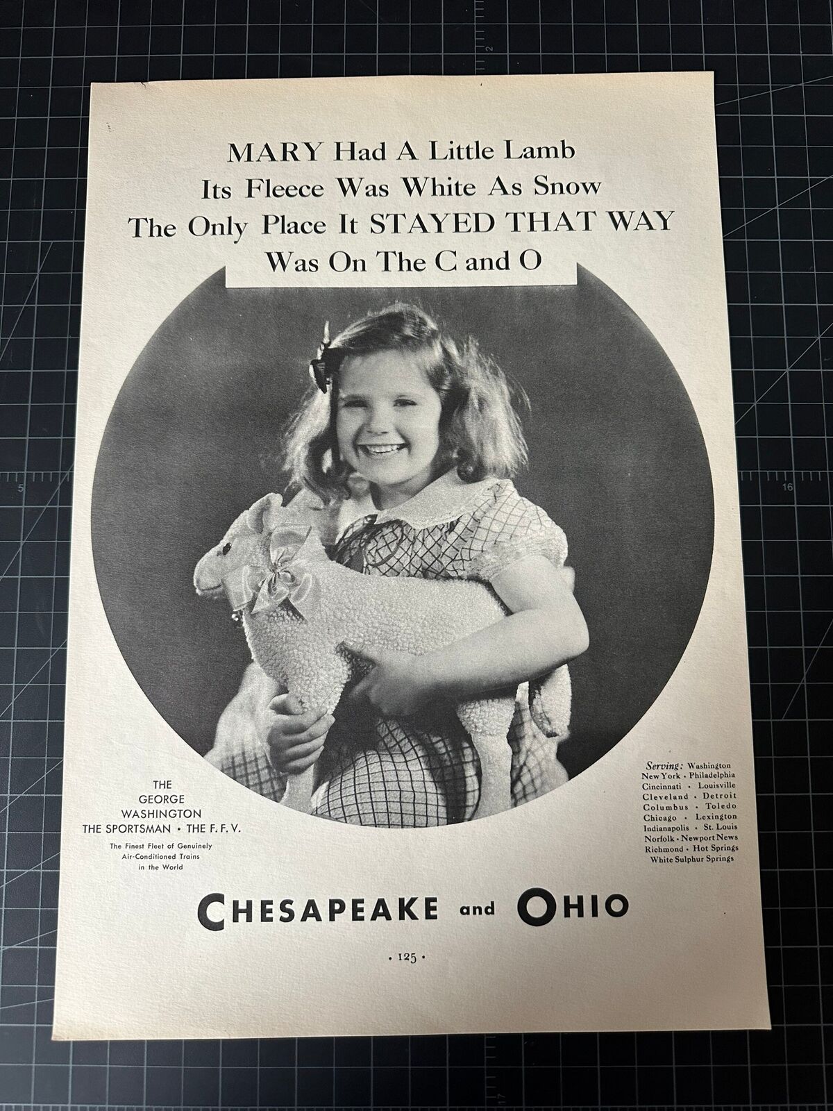 Vintage 1930s Chesapeake & Ohio Lines Print Ad