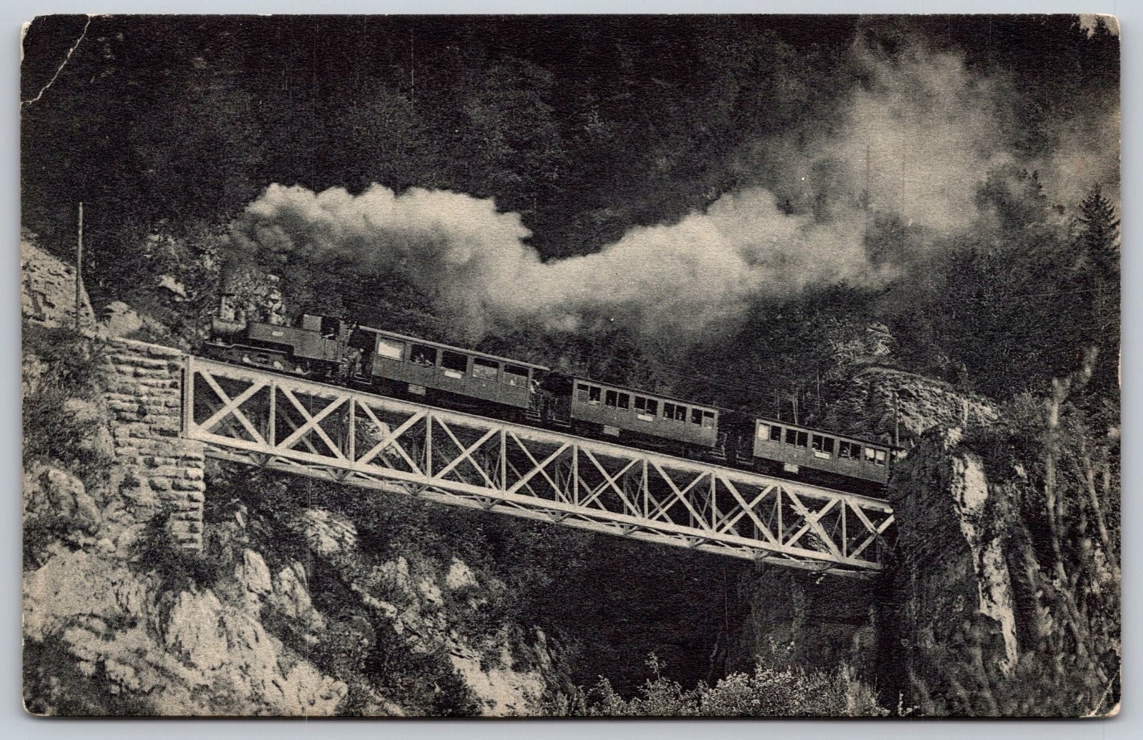 Brünigbahn Train Bridge Meiringen Switzerland Edition Photoglob Postcard PC096