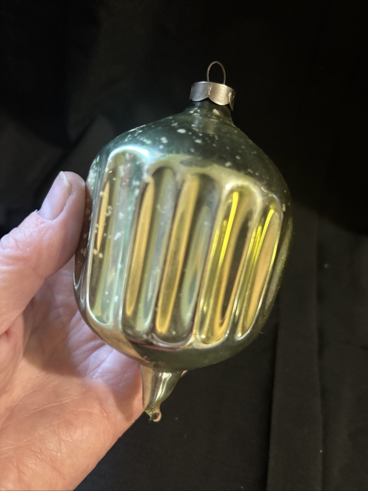 Heim Pre-War Fluted Turnip Christmas Ornament Heim Pre-War Fluted Turnip Christmas Ornament